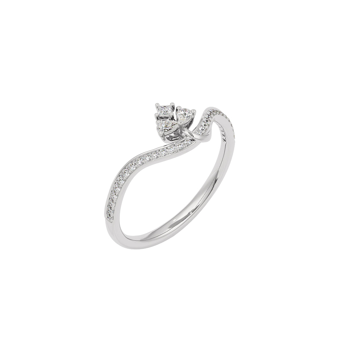 Pride Diamond Ring 18 KT / White Gold / 22
