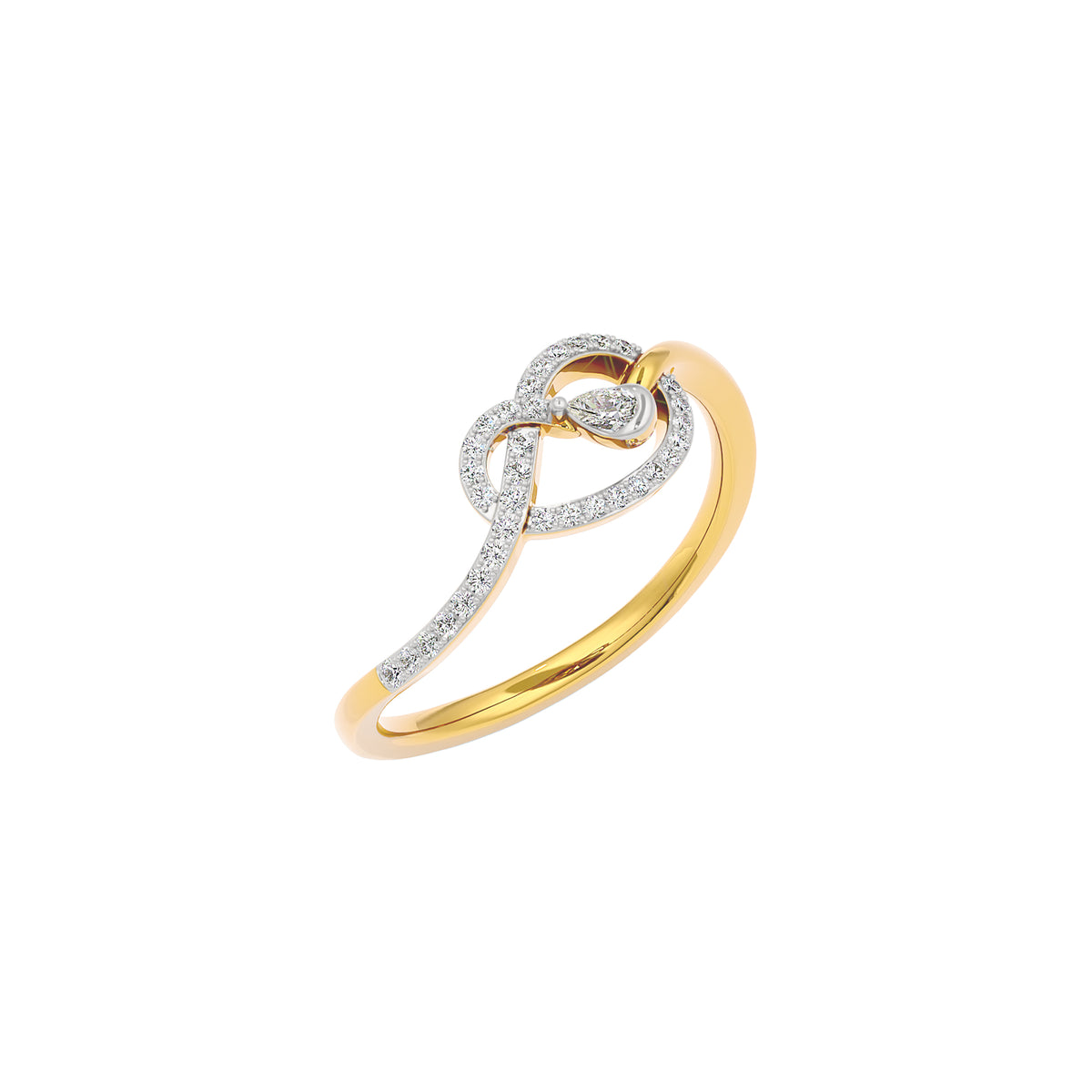 Love Knot Diamond Ring 18 KT / Yellow Gold / 22