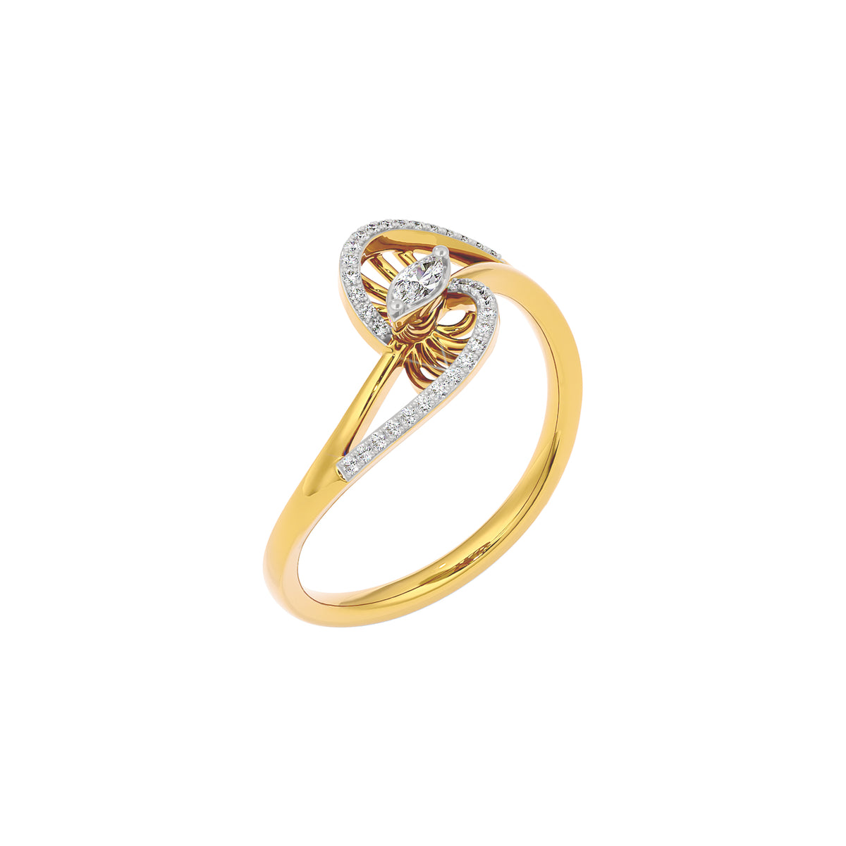 Whirlwind Diamond Ring 18 KT / Yellow Gold / 22