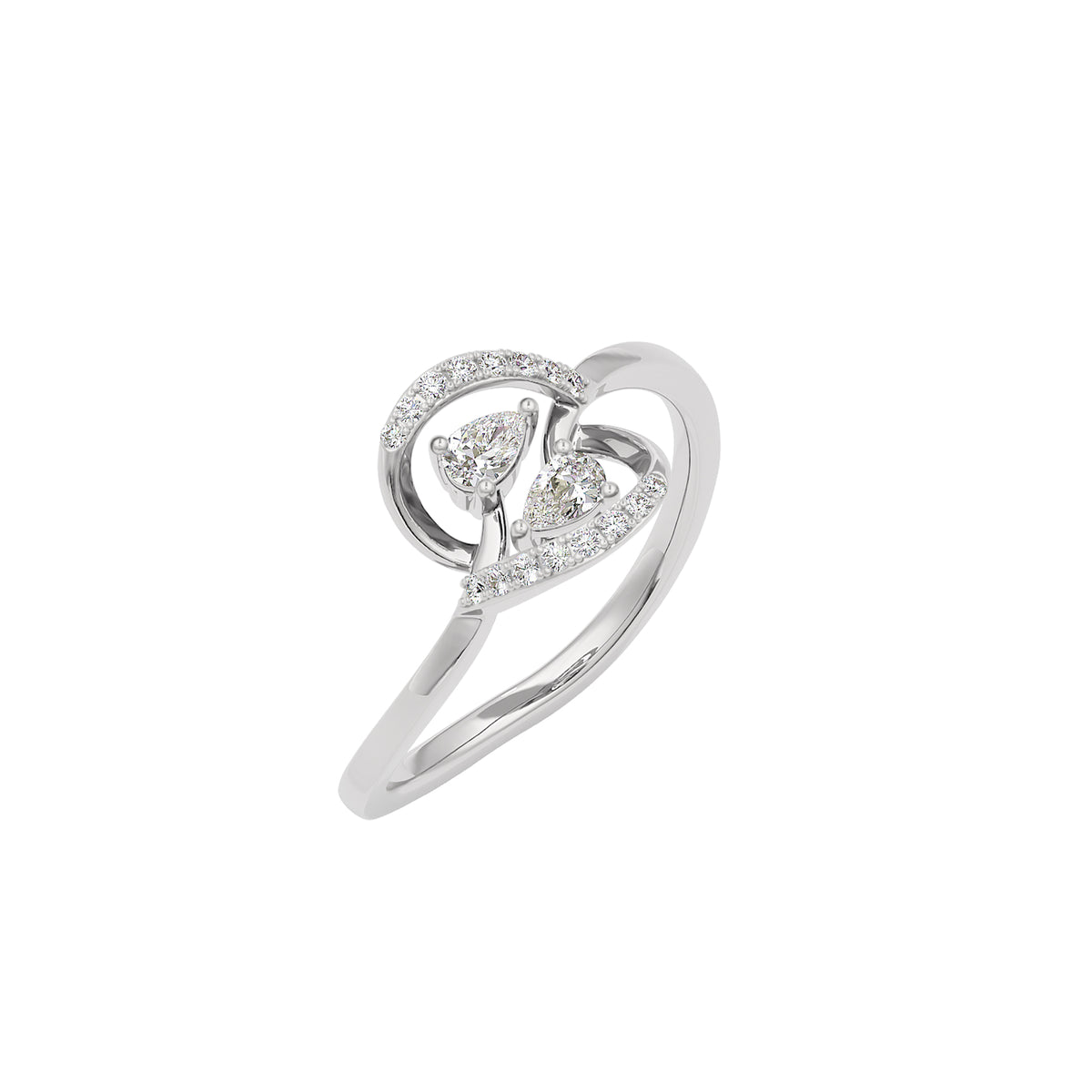 Hold On Diamond Ring 18 KT / White Gold / 22