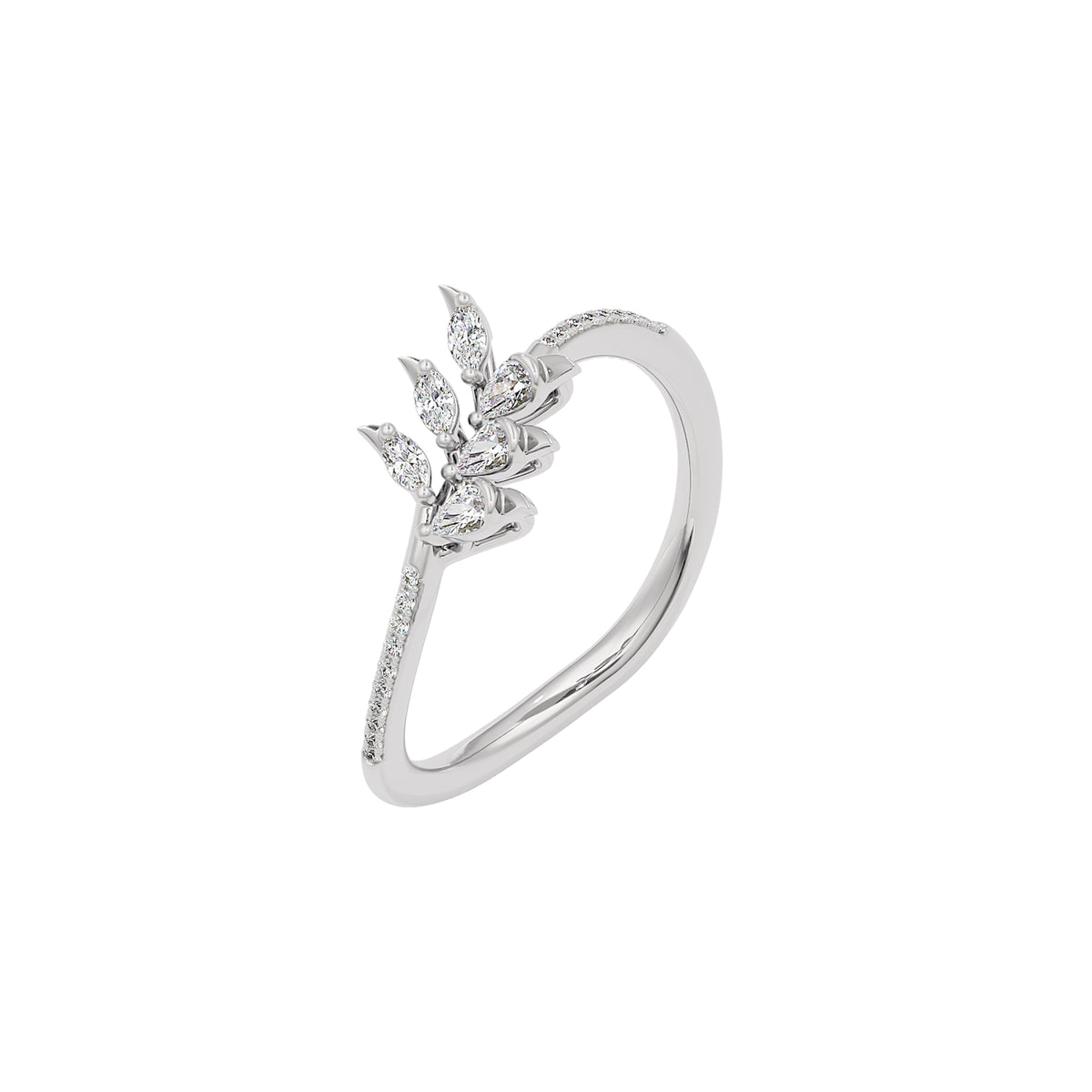 Leafline Diamond Earring 18 KT / White Gold / 22