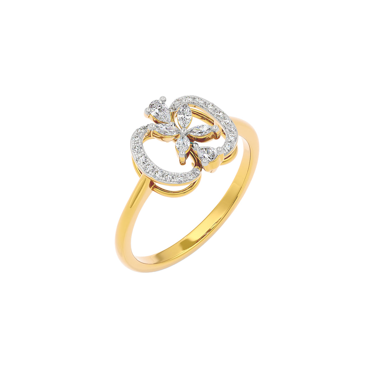 Dainty Spark Diamond Ring 18 KT / Yellow Gold / 22