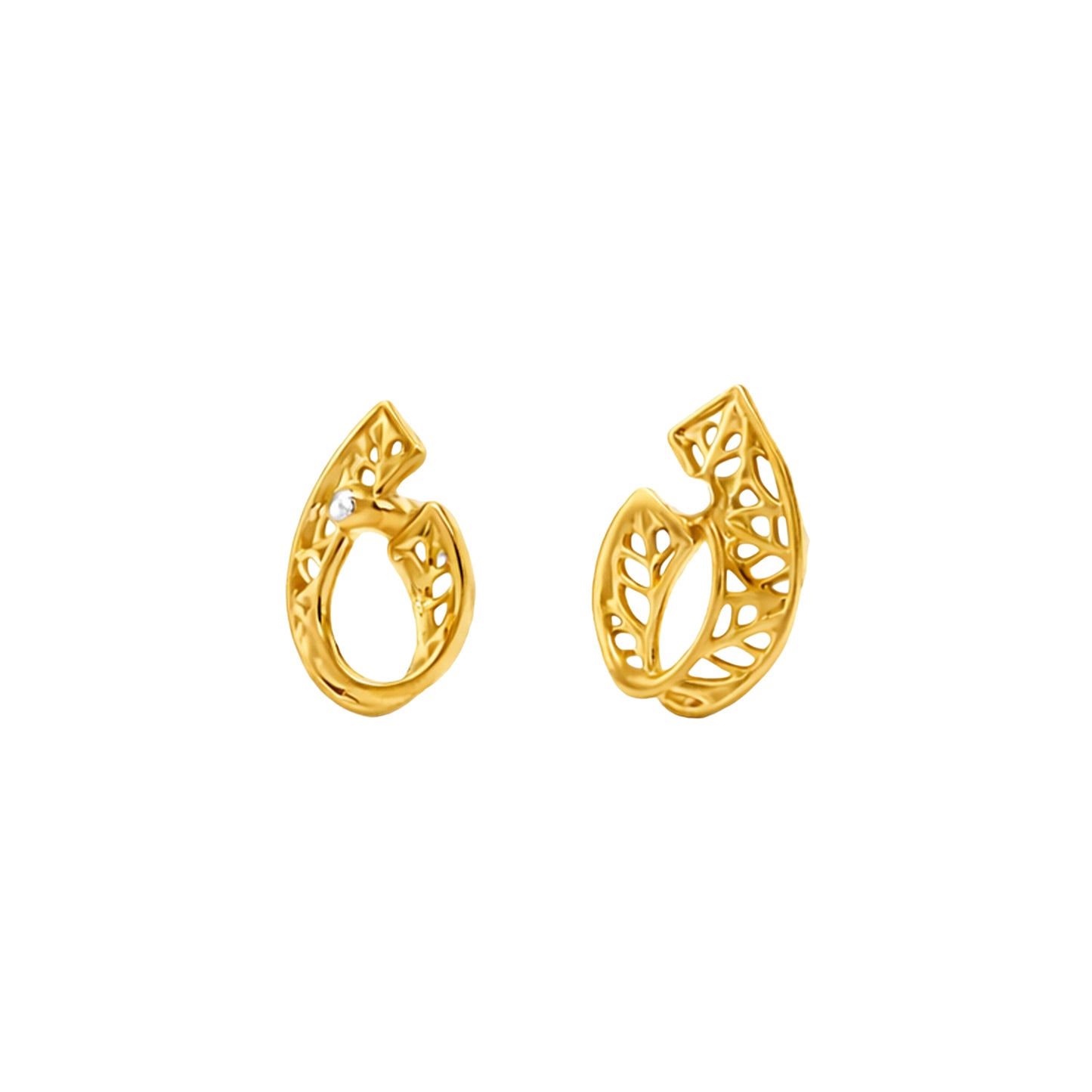 Aurexa Filigree Loop Gold Earrings