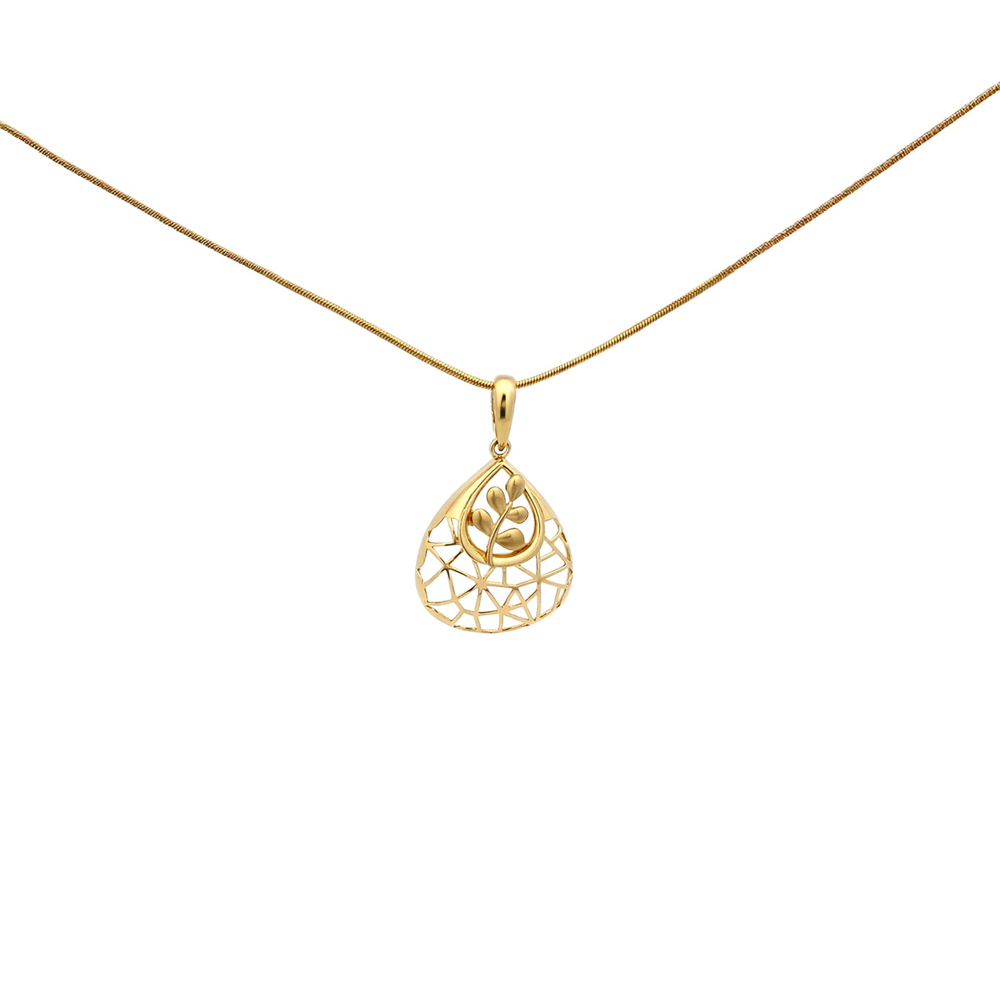 Floral Filigree Drop Pendant
