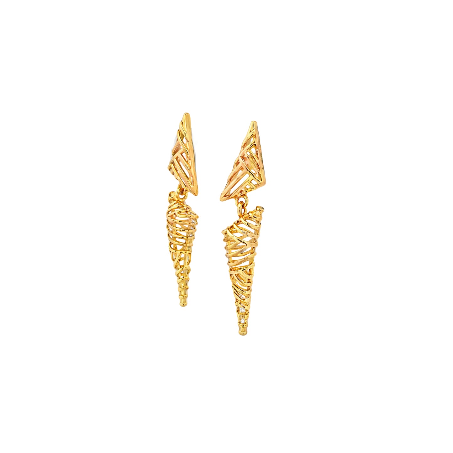 Aurex Spiral Gold Earrings
