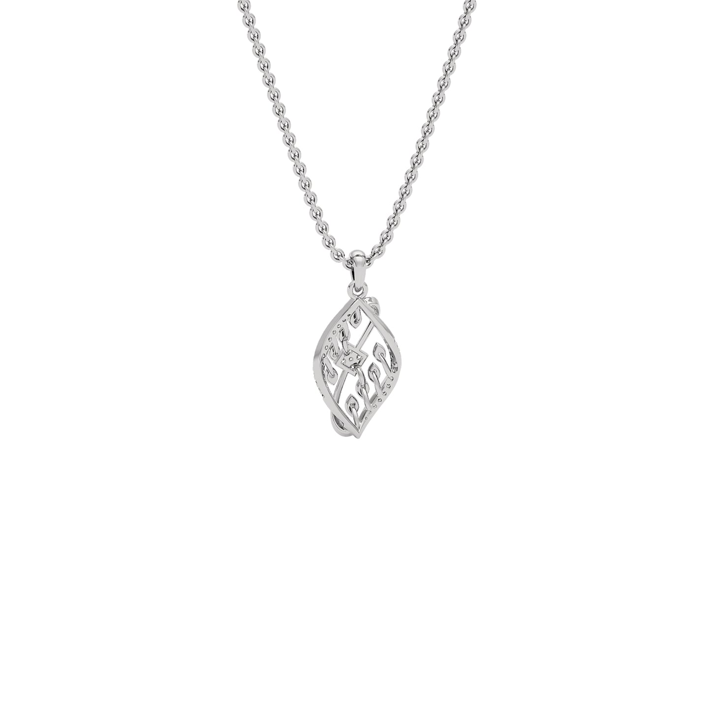 Periwinkle Diamond Pendant 18 KT / White Gold