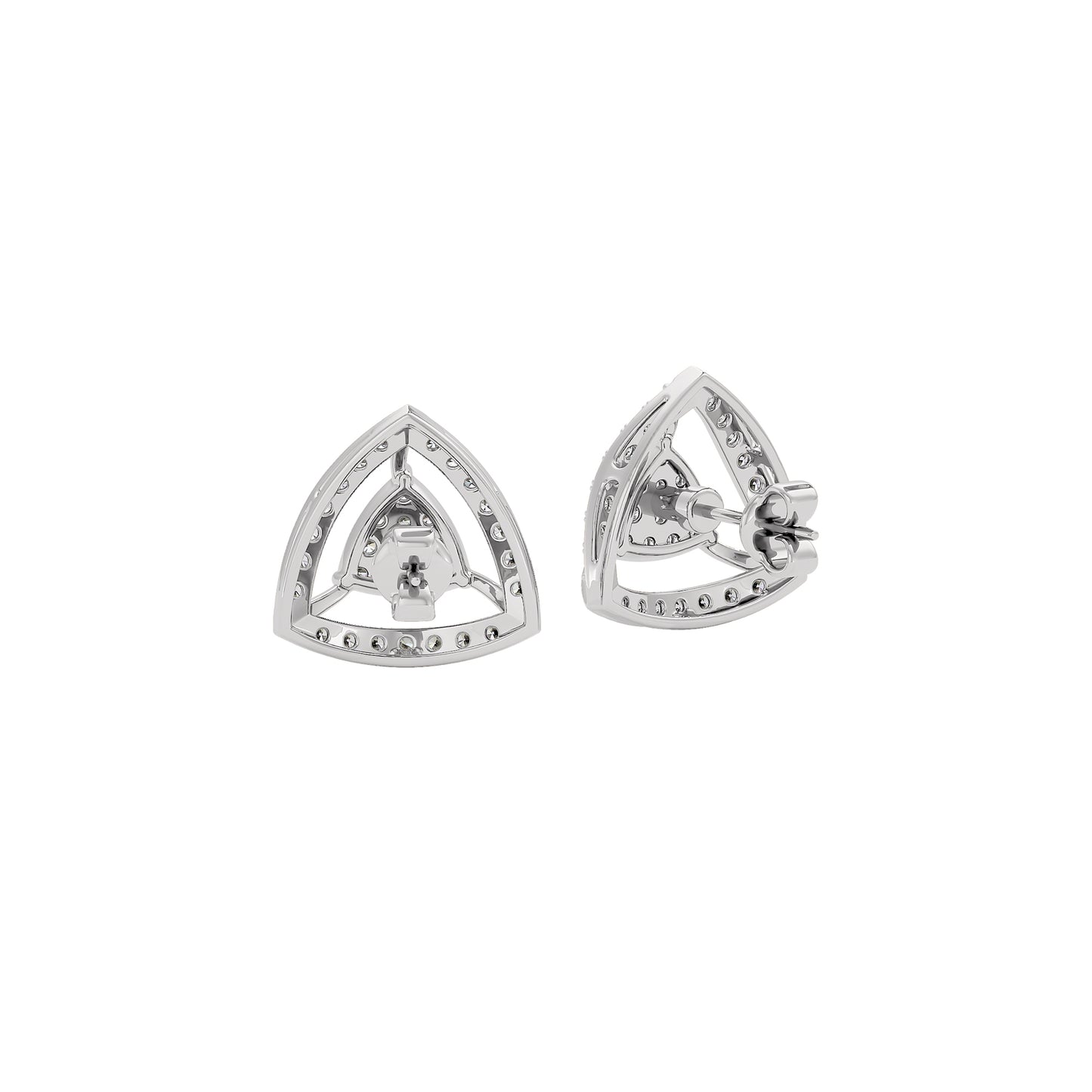 Opulent Angle Diamond Earrings 18 KT / White Gold