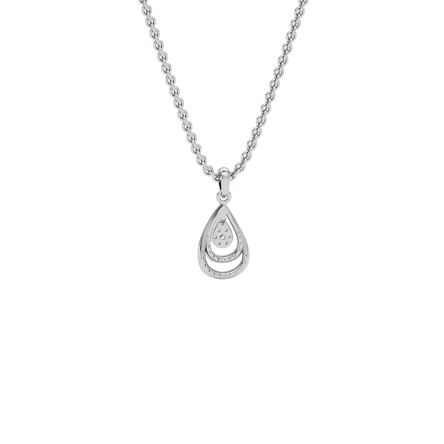 Phyllo Diamond Pendant 18 KT / White Gold