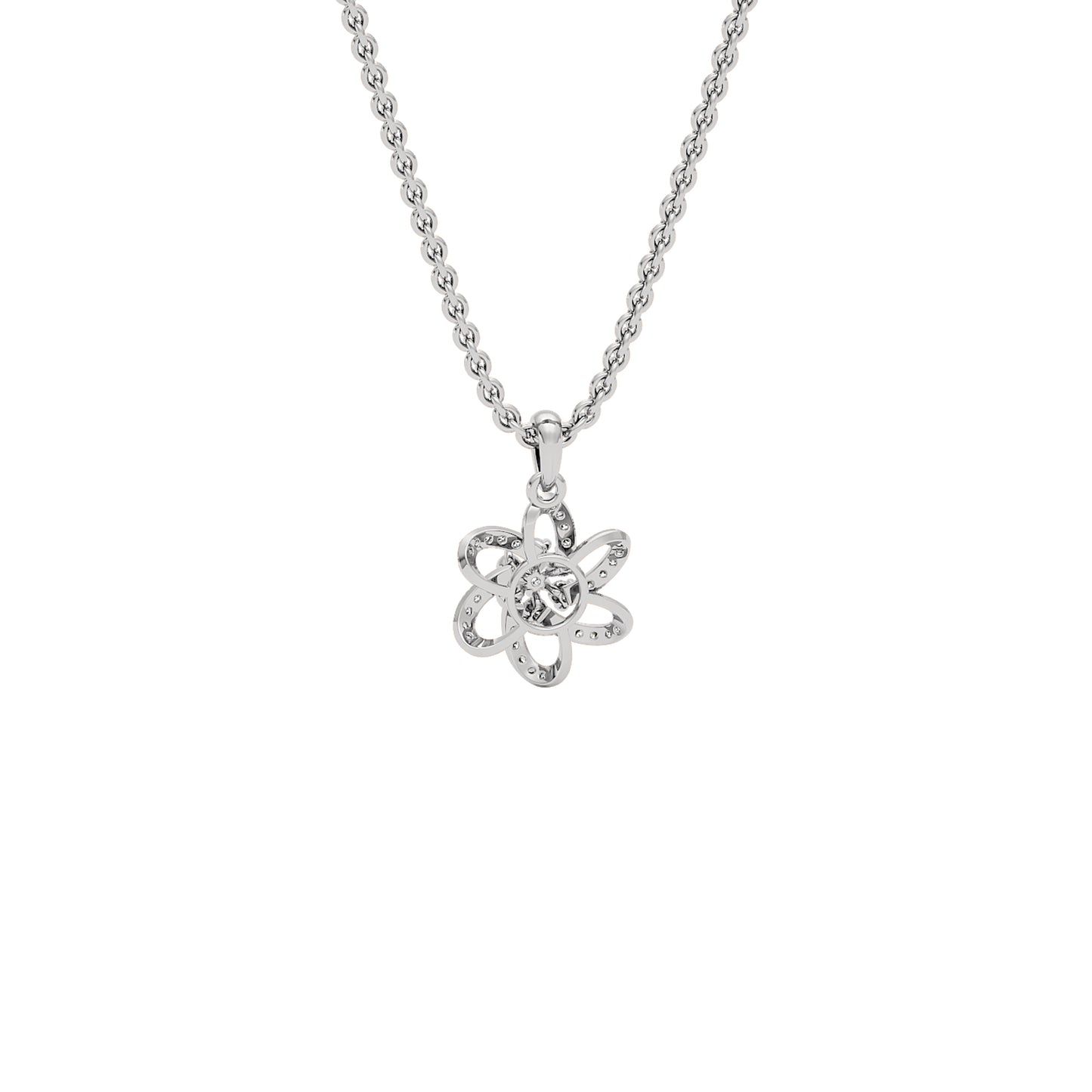 Noah Floral Diamond Pendant 18 KT / White Gold