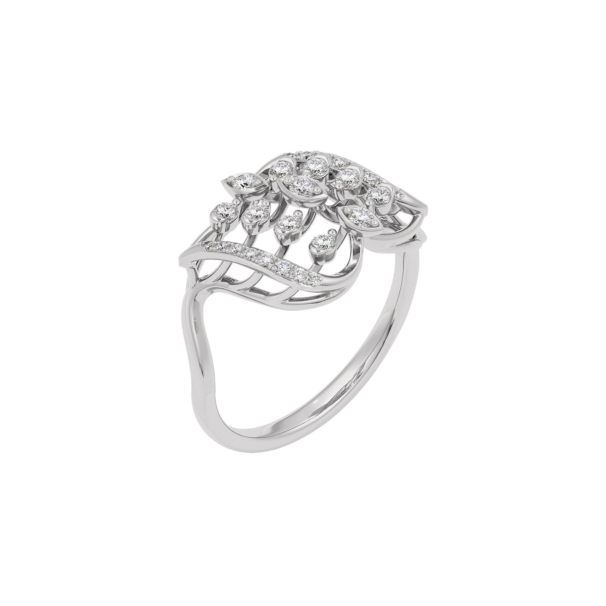 Anika Diamond Ring 18 KT / White Gold / 22