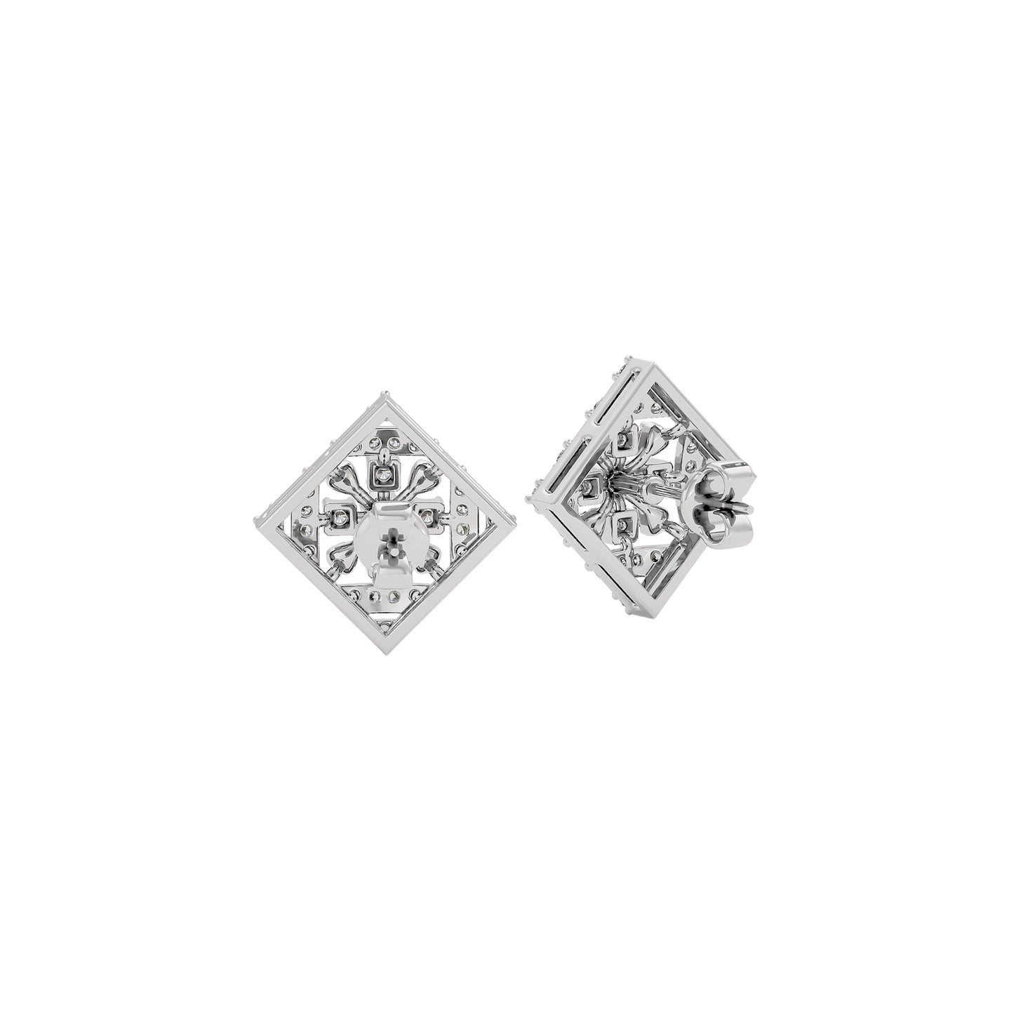 Zena Diamond Earrings 18 KT / White Gold