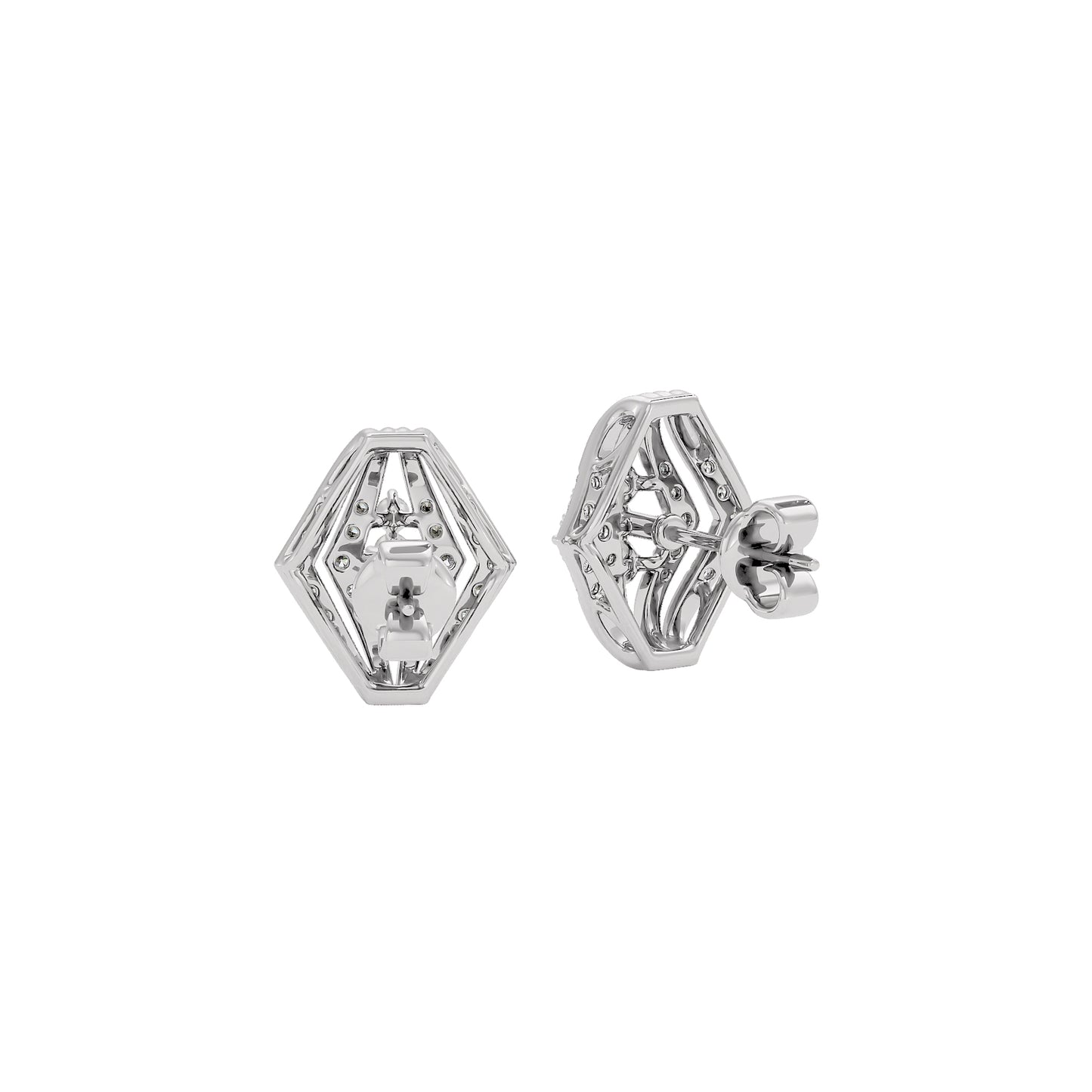 Glow in Wheels Diamond Earrings 18 KT / White Gold