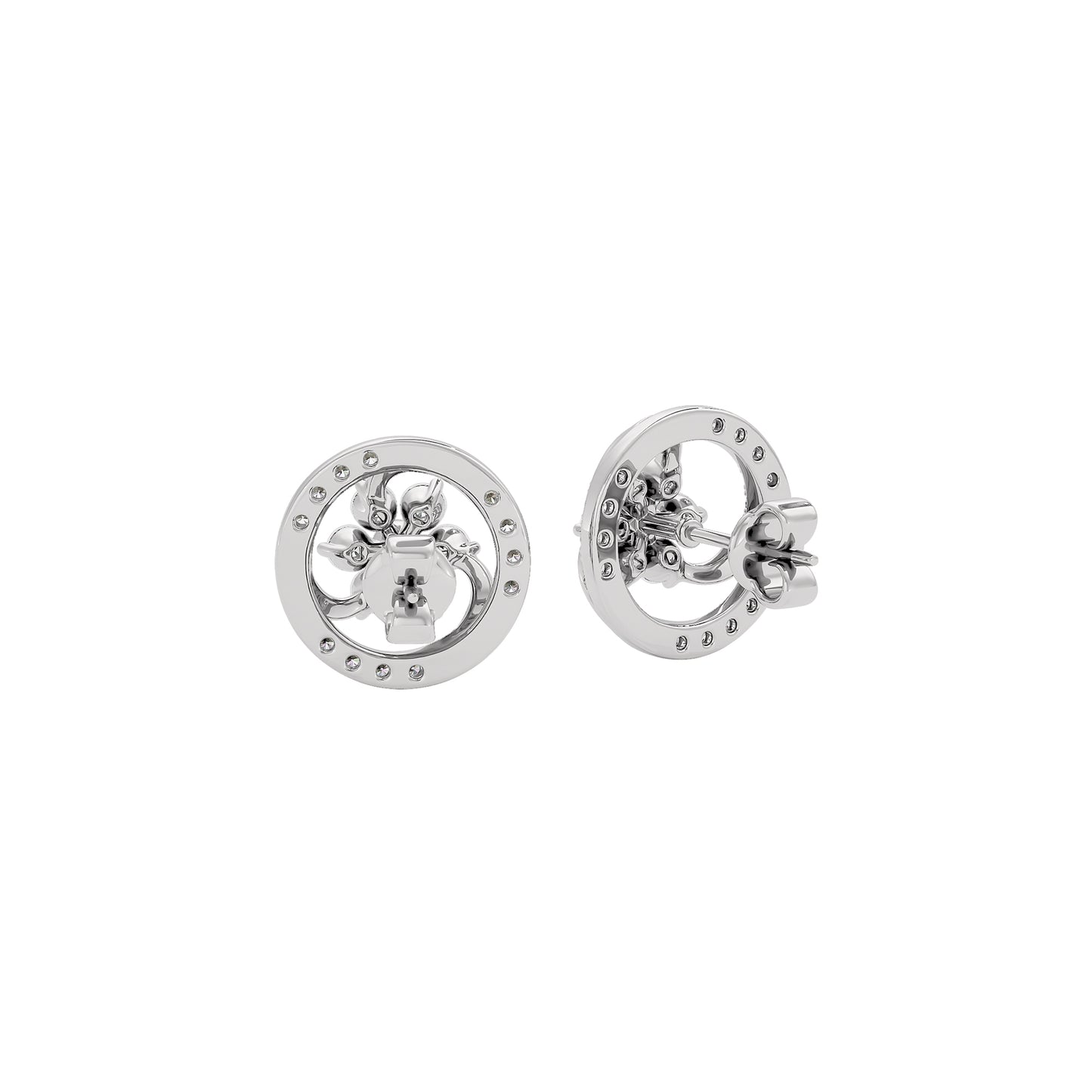 Glow in Wheels Diamond Earrings 18 KT / White Gold
