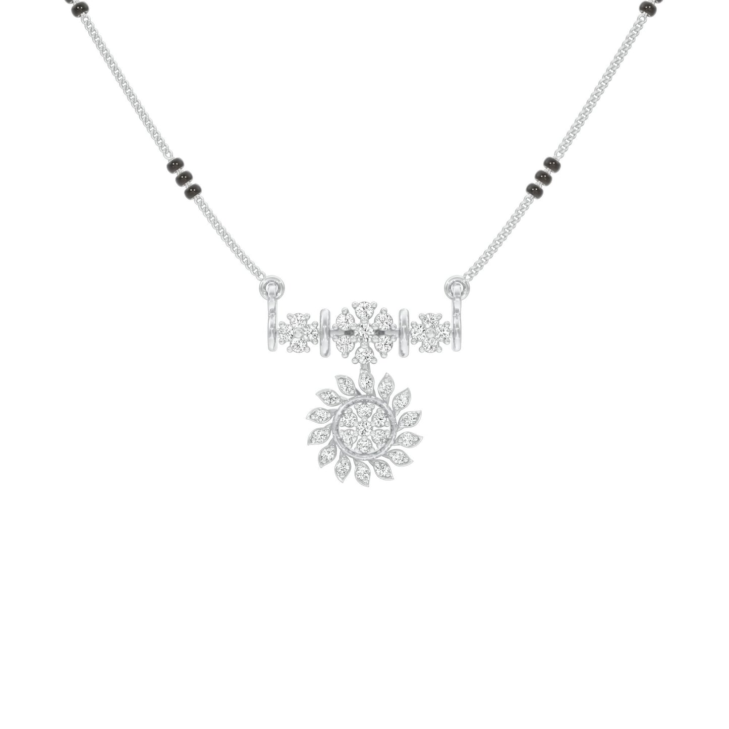Pushpa Mandal Diamond Mangalsutra 18 KT / White Gold