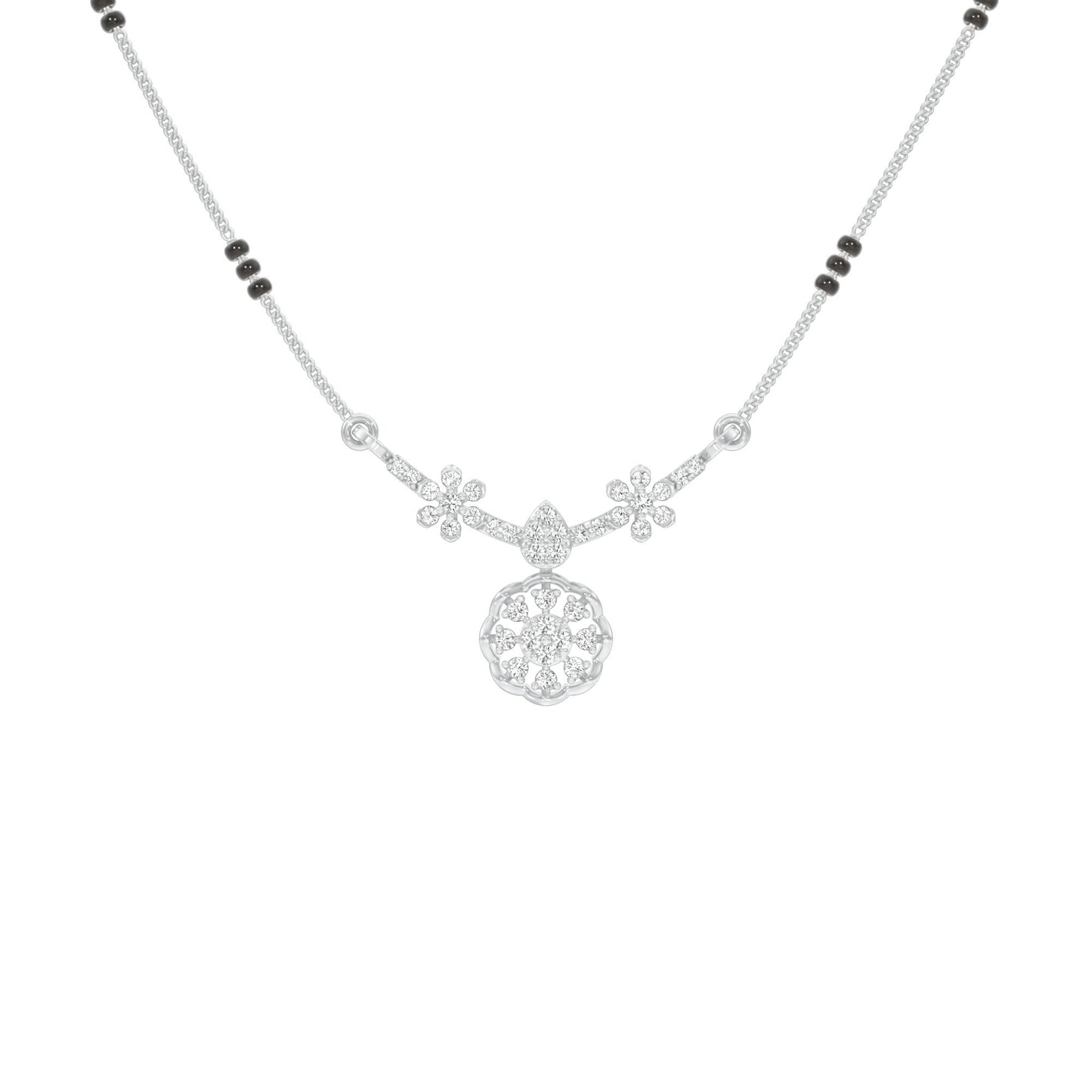Saroj Spark Diamond Mangalsutra 18 KT / White Gold