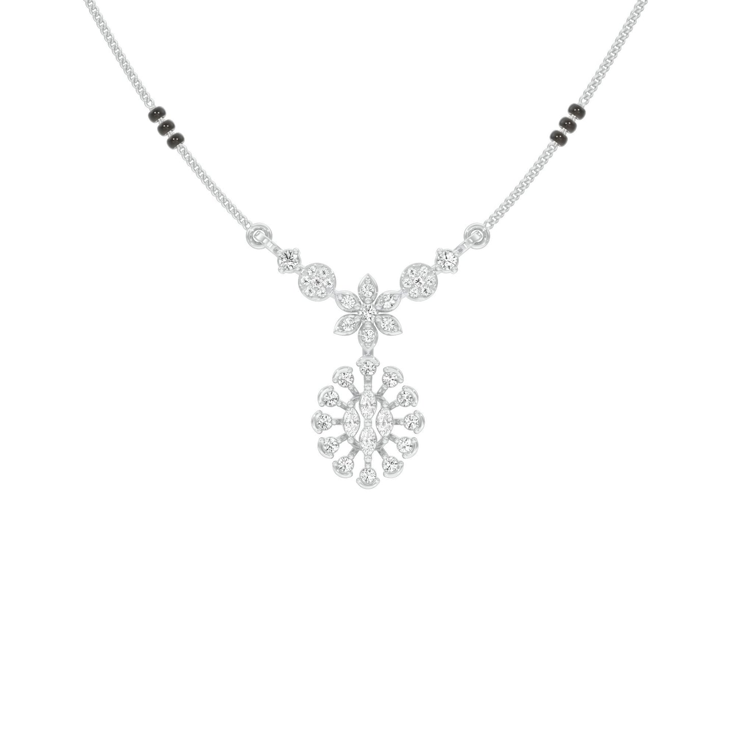 Dhrishti Diamond Mangalsutra 18 KT / White Gold