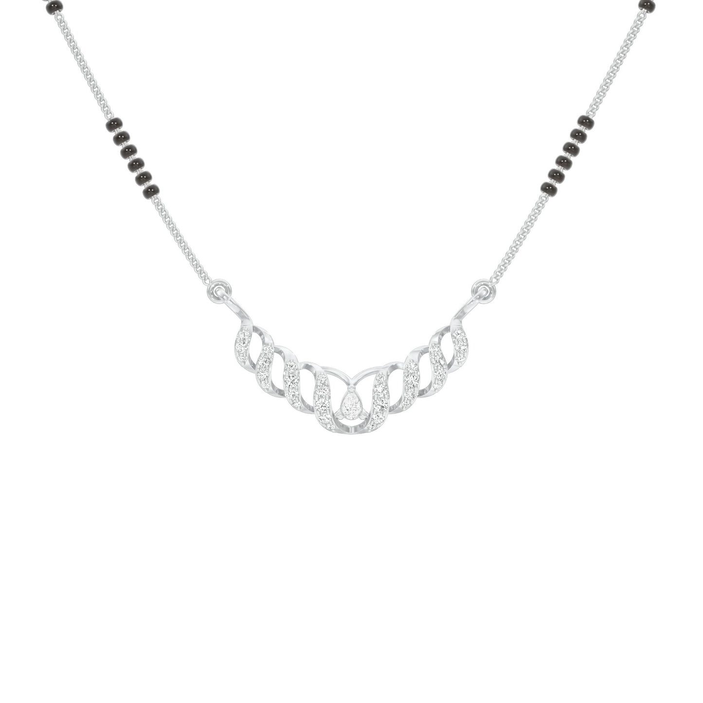 Naira Diamond Mangalsutra 18 KT / White Gold
