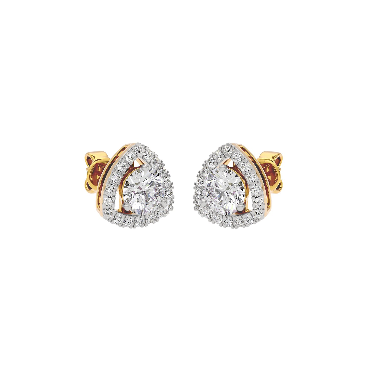Diamond Ornate Earrings 18 KT / Yellow Gold