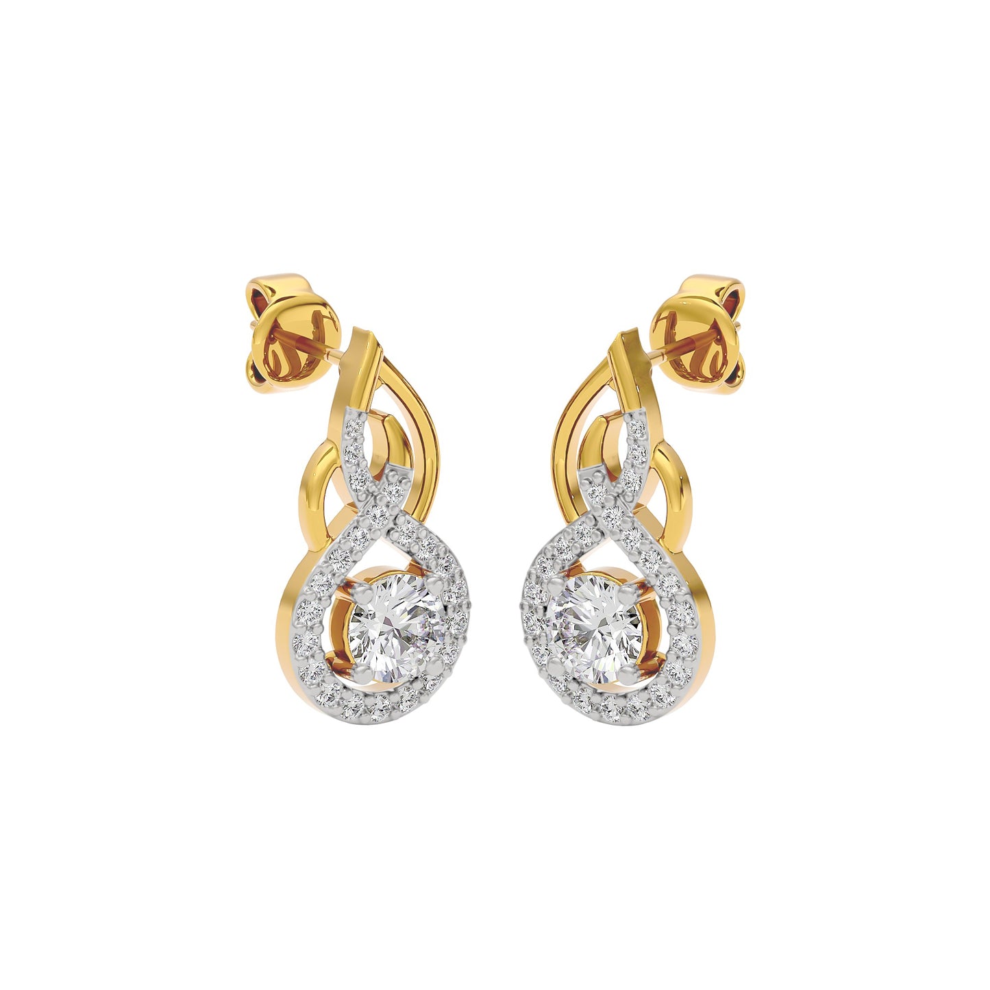 Celestial Serenity Diamond Earrings 18 KT / Yellow Gold