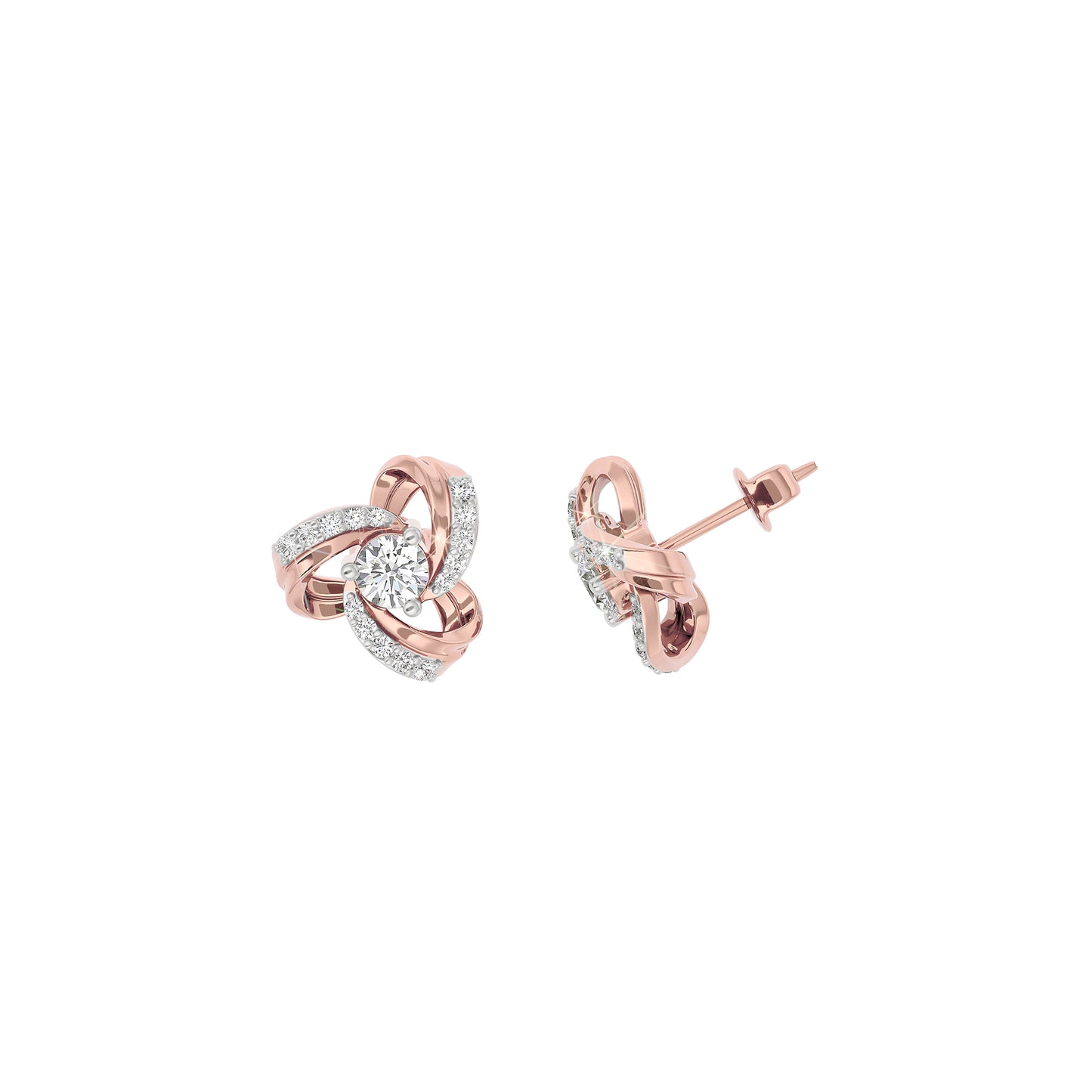Twilight Lace Diamond Earring 18 KT / Rose Gold