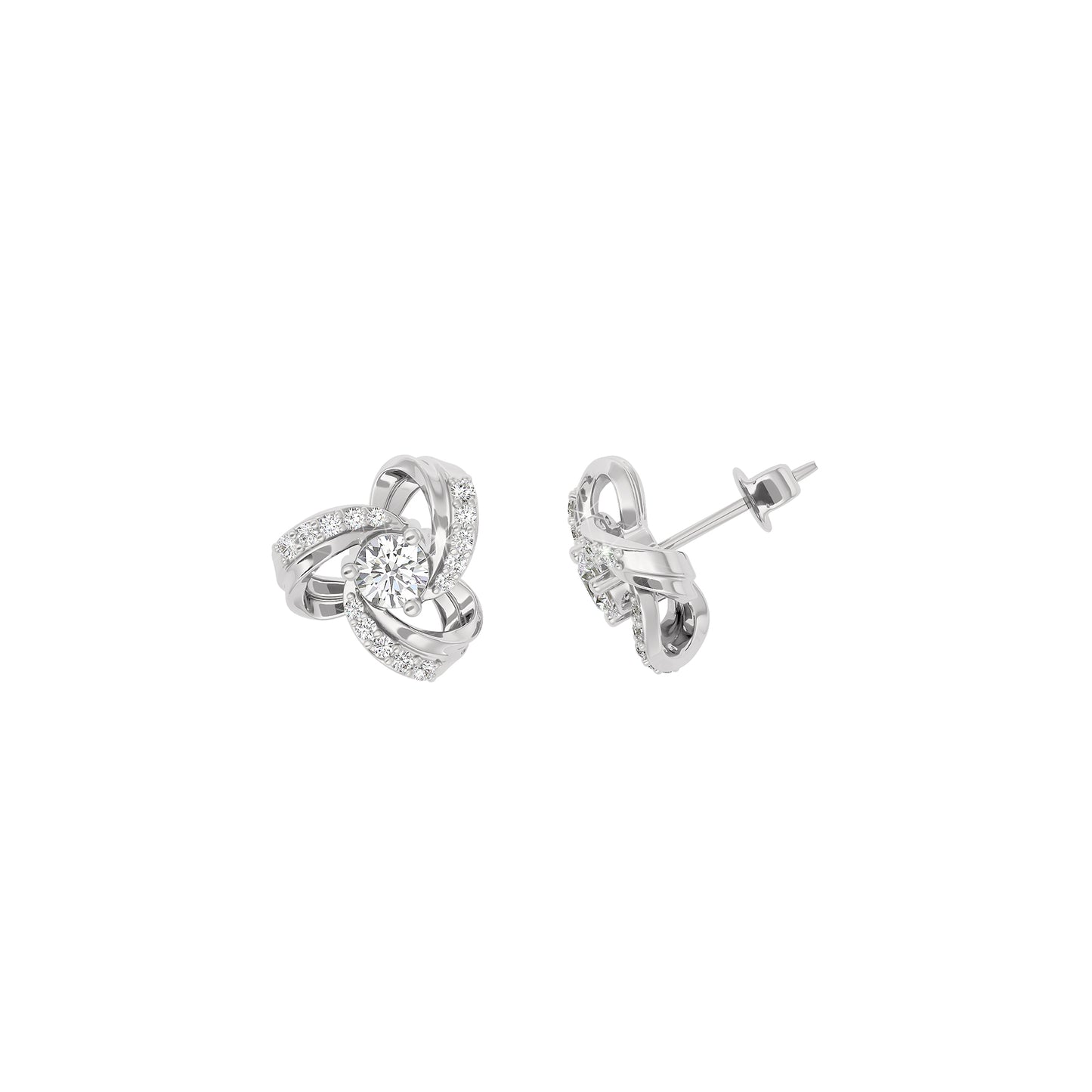 Twilight Lace Diamond Earring 18 KT / White Gold