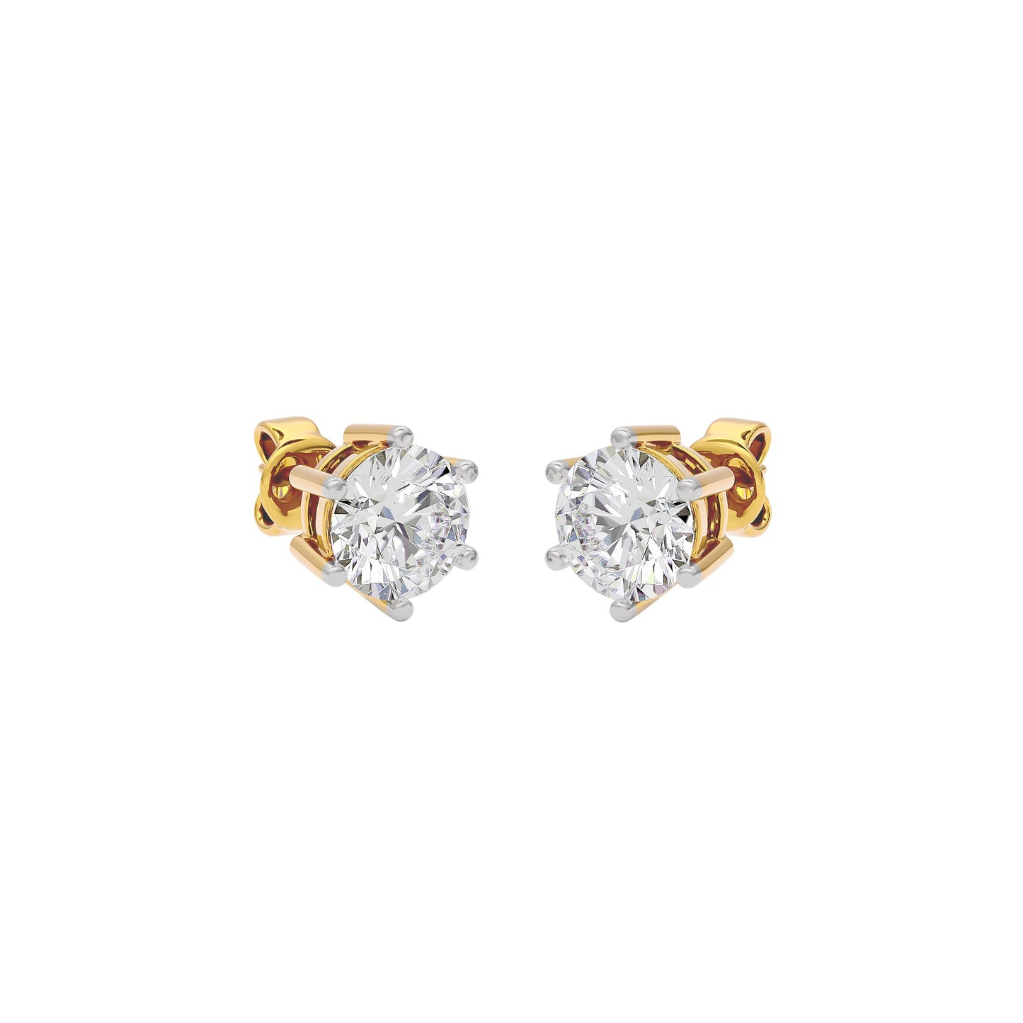 My Era Classic Round Diamond Earrings 18 KT / Yellow Gold
