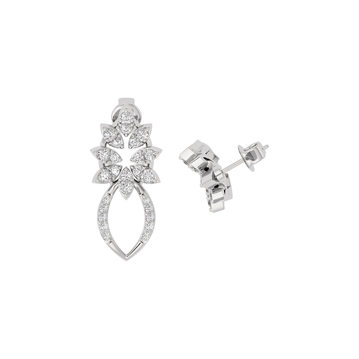 Moonlight Gaze Diamond Earring 18 KT / White Gold