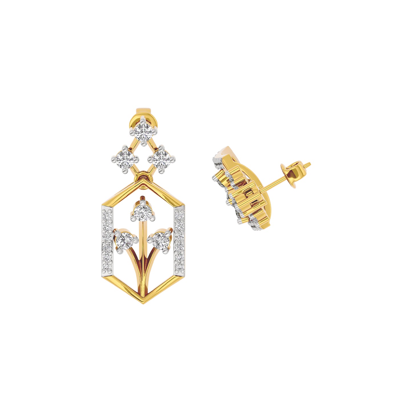 Crystal Night Diamond Earrings