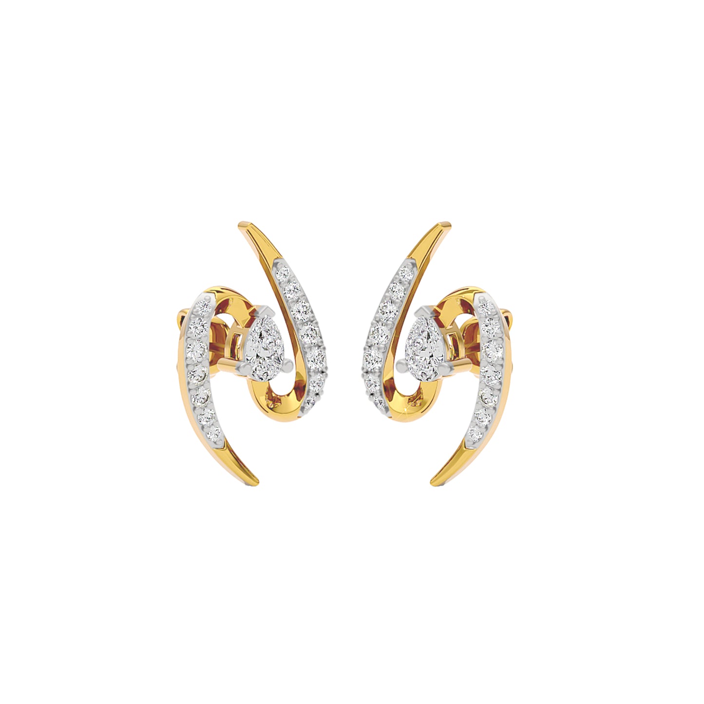 Summer Splurge Diamond Earrings 18 KT / Yellow Gold