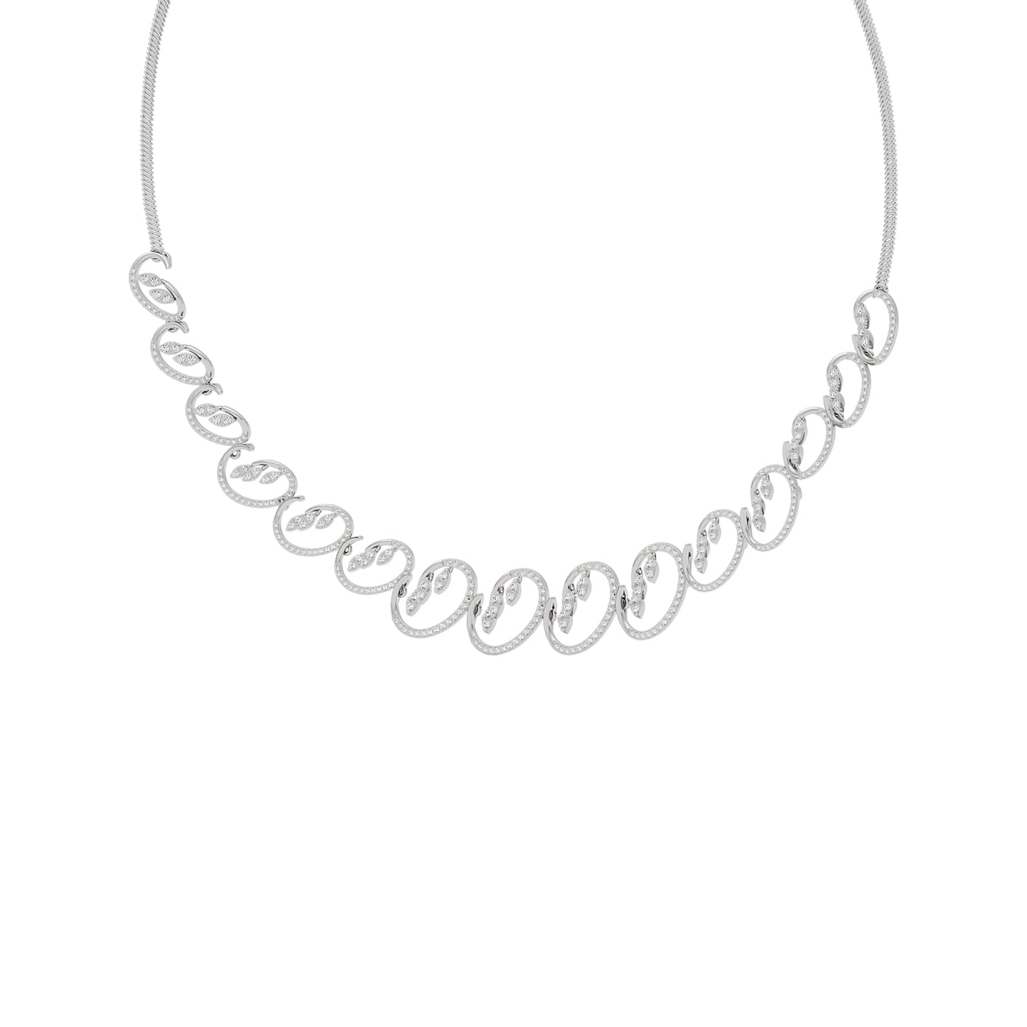 Aurora Veil Diamond Necklace 18 KT / White Gold