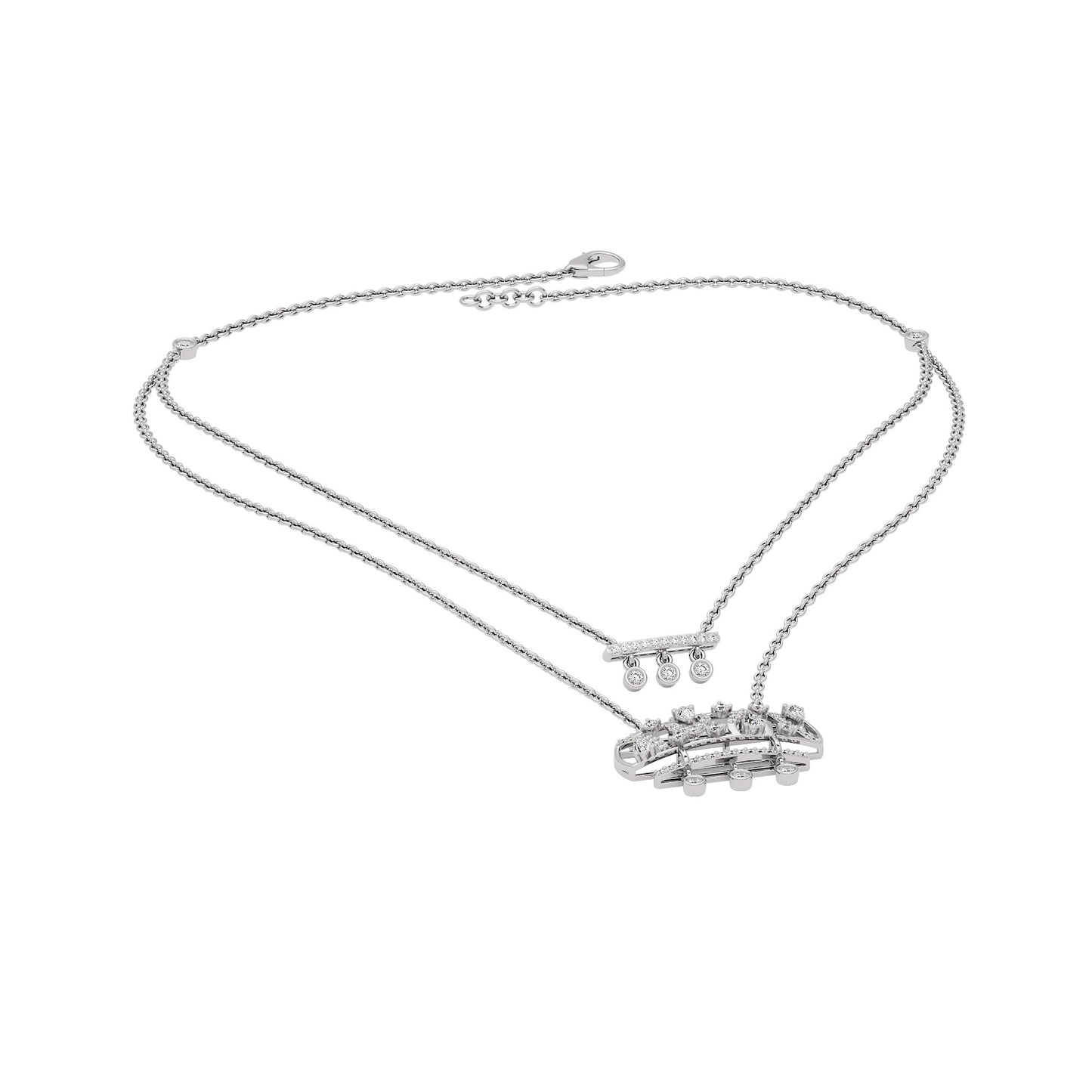 Lumina Point Diamond Necklace 18 KT / White Gold