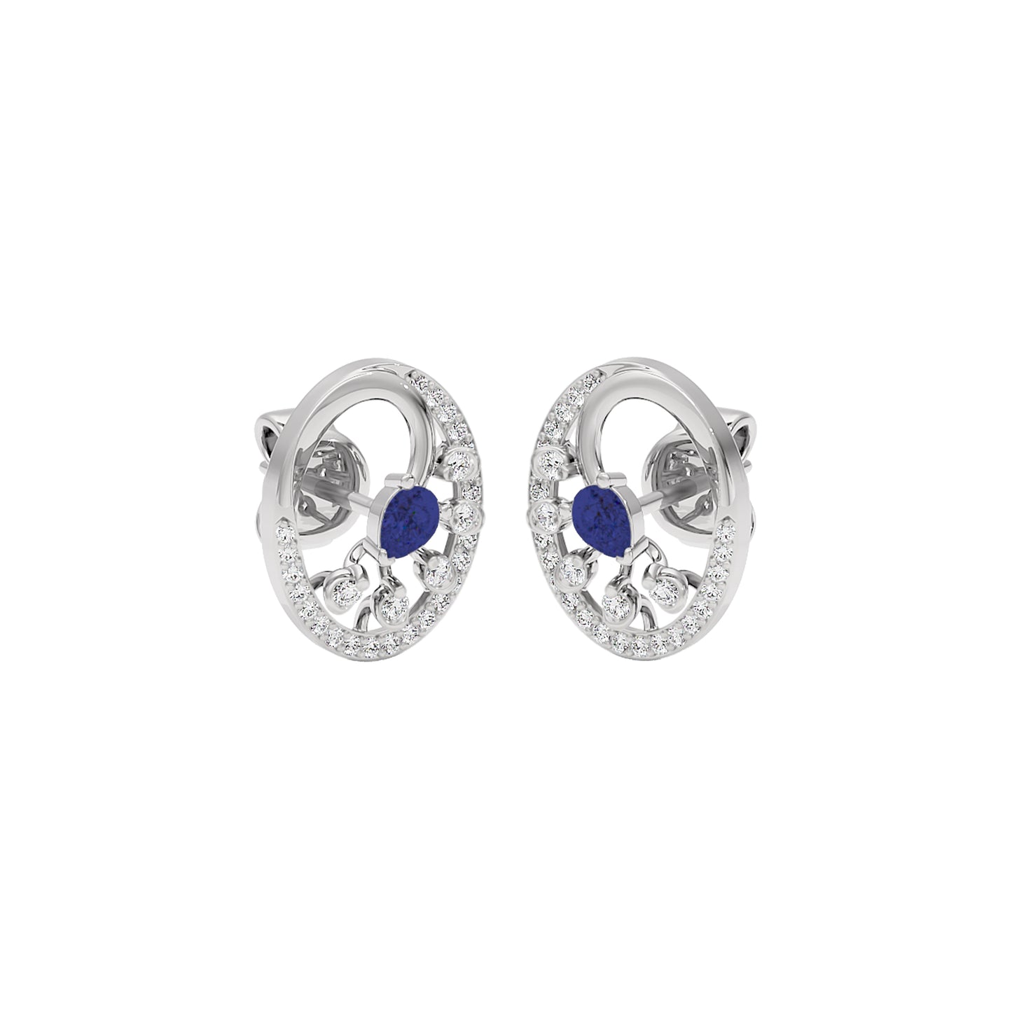 Striking Spike Diamond Earrings 18 KT / White Gold