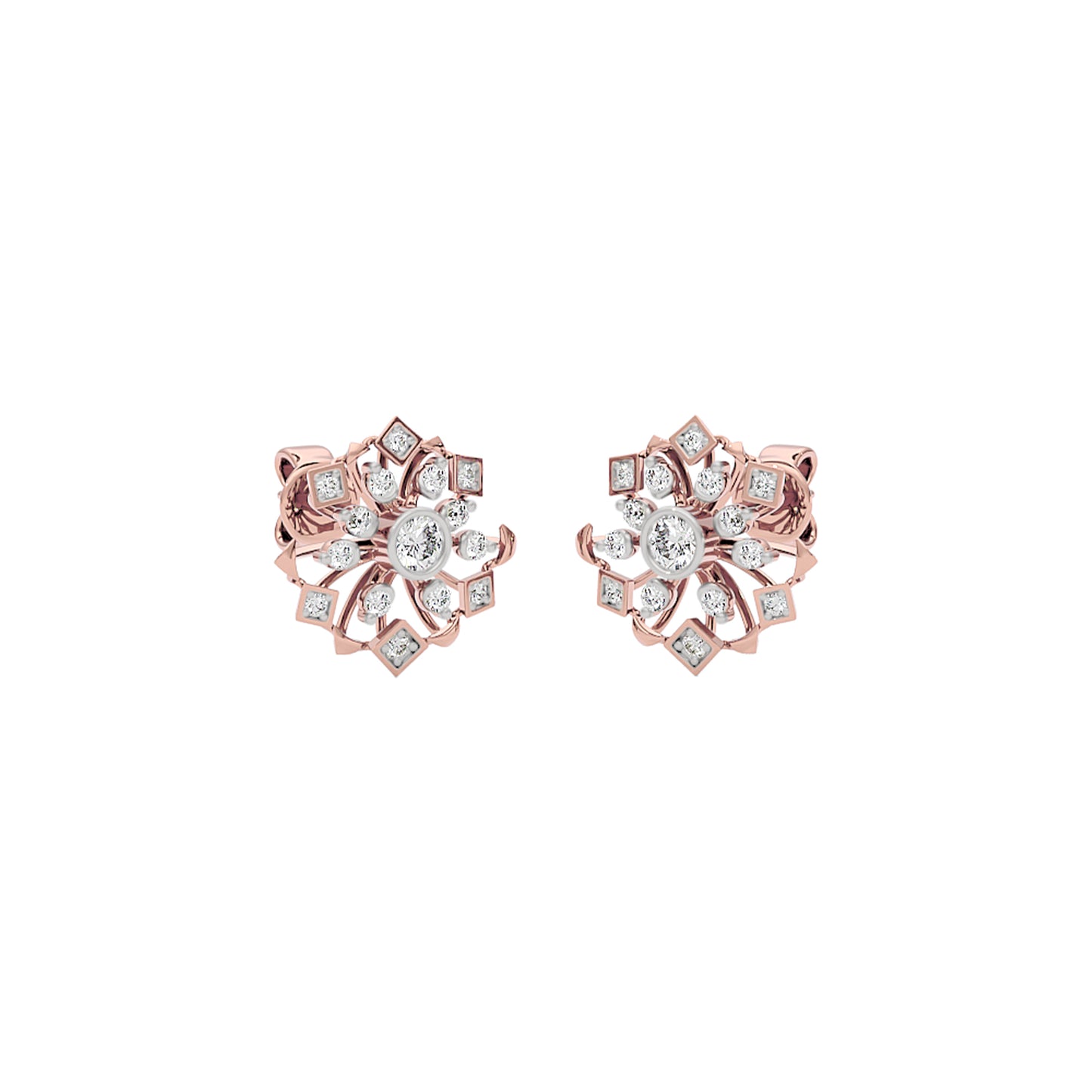 Nova Bloom Diamond Earrings 18 KT / Rose Gold