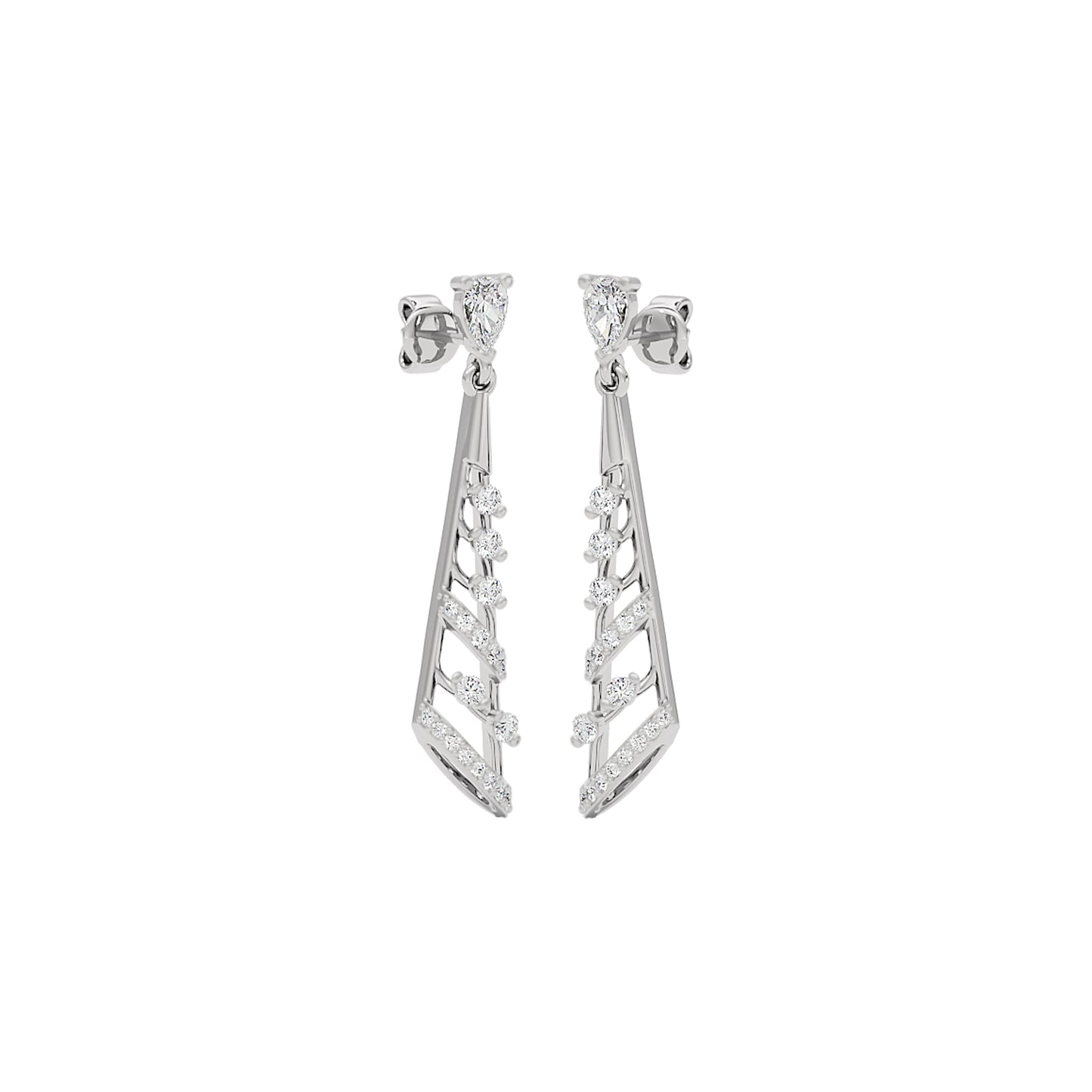 The Meridian Diamond Earrings 18 KT / White Gold