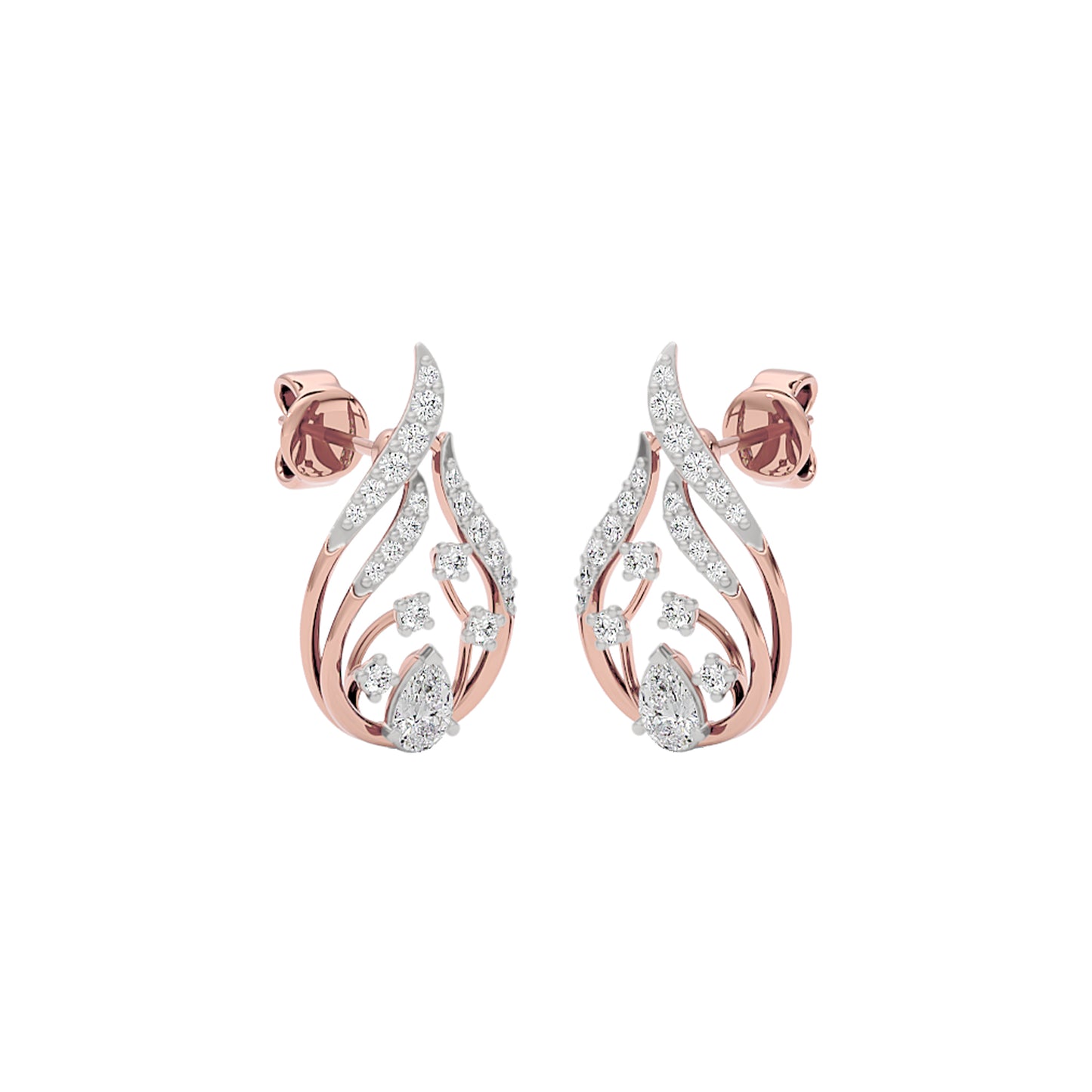 The Teardrop Diamond Earrings 18 KT / Rose Gold