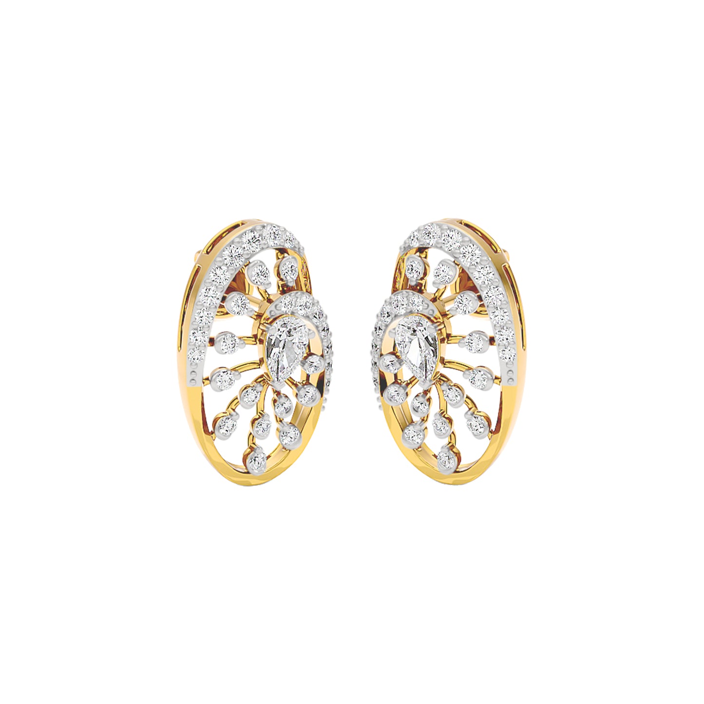 Luxe Circlet Diamond Earrings 18 KT / Yellow Gold