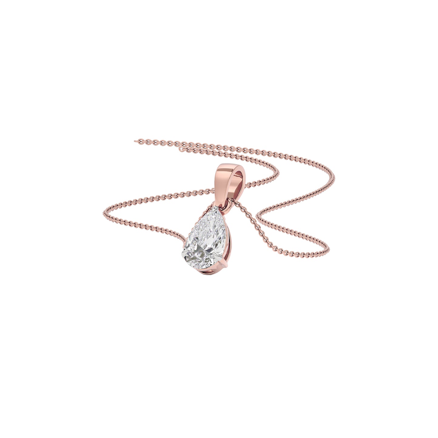 Dazzling Mirage Diamond Pendant 18 KT / Rose Gold