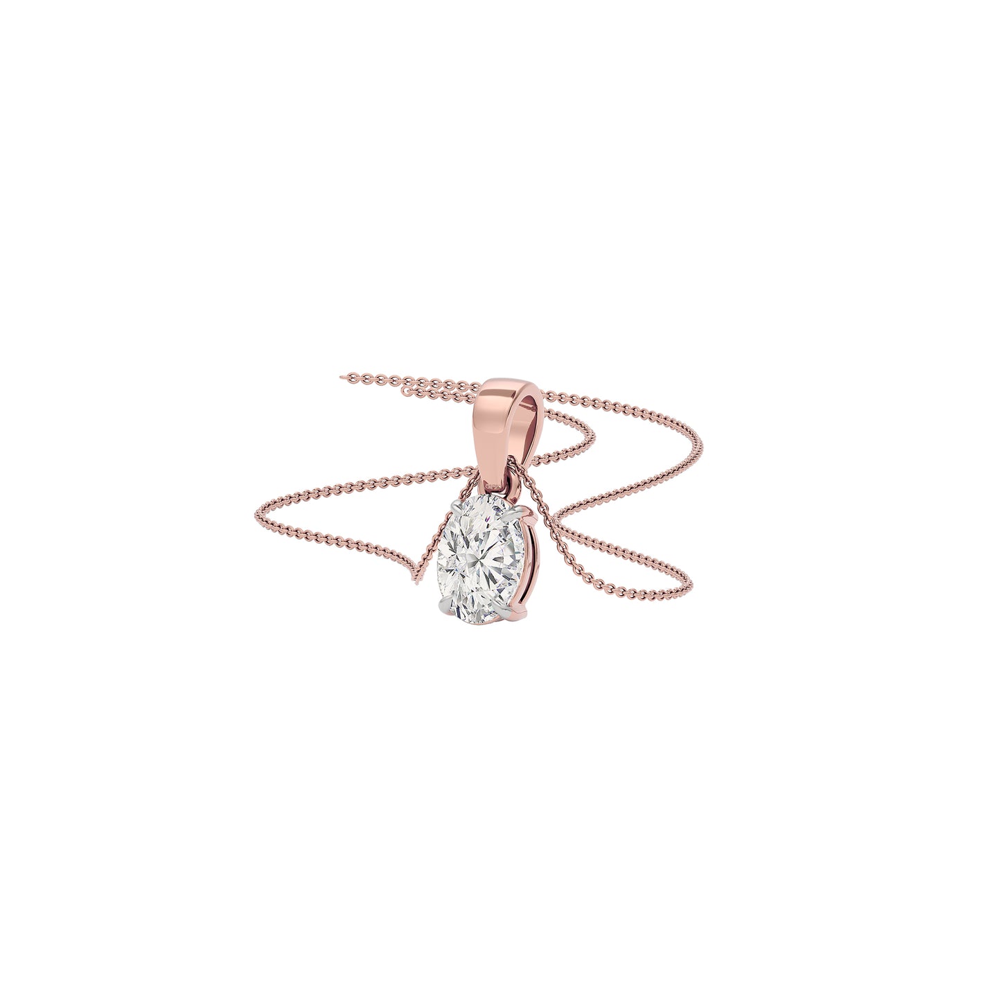 Elysian Glow Diamond Pendant 18 KT / Rose Gold