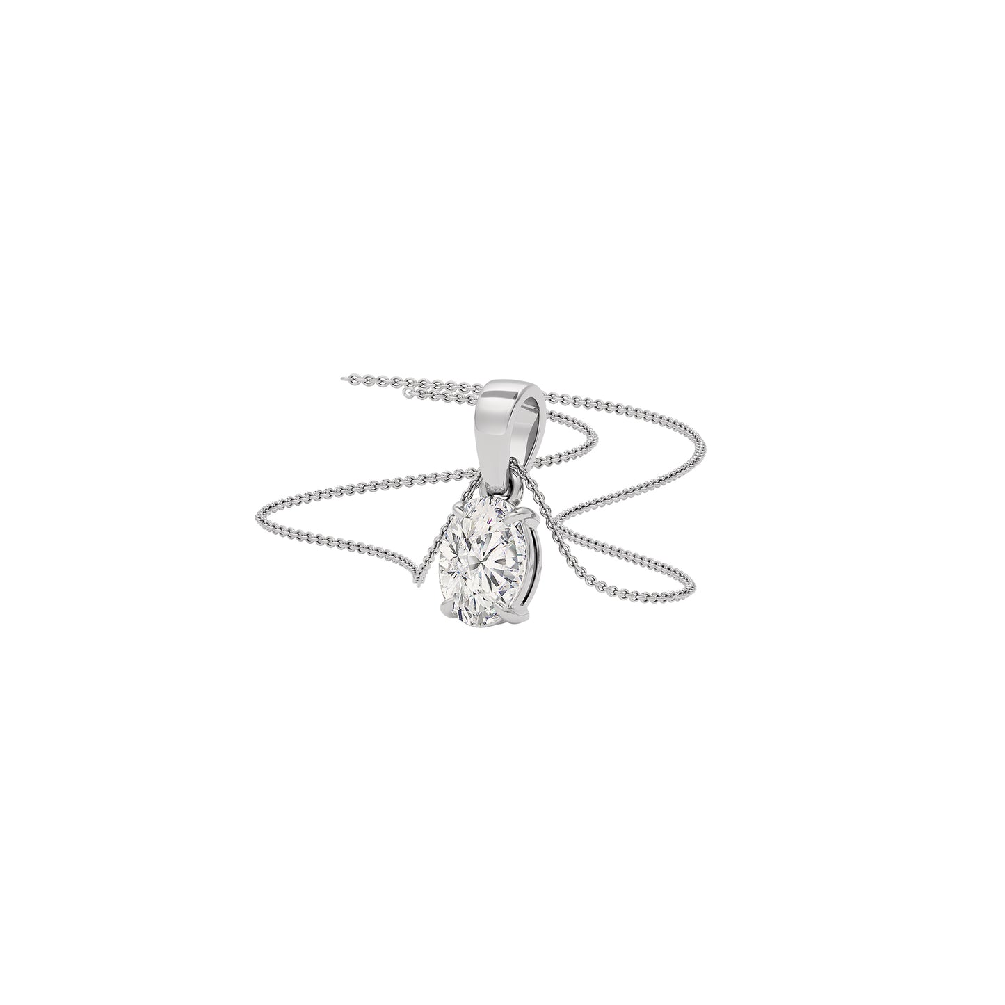 Elysian Glow Diamond Pendant 18 KT / White Gold