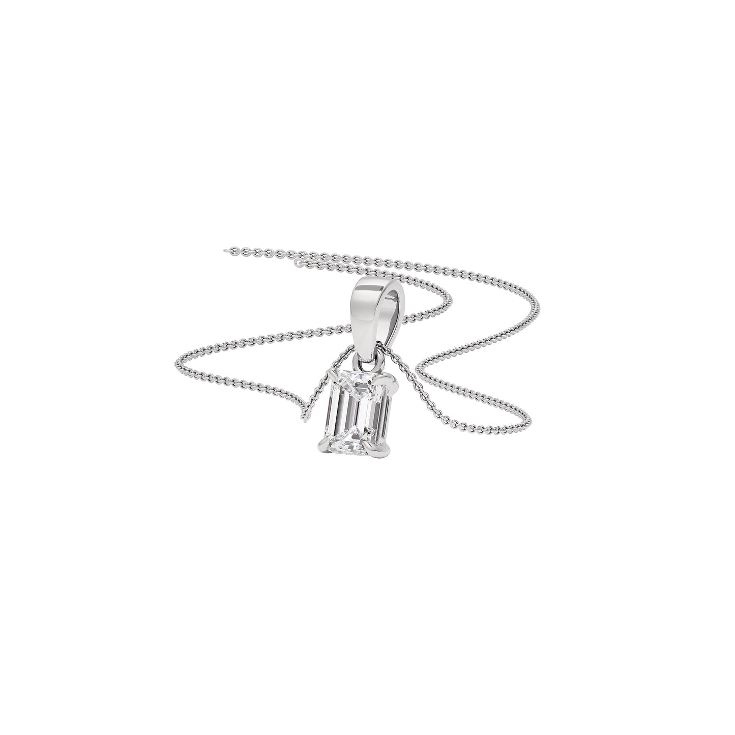 Vivid Charm Diamond Pendant 18 KT / White Gold