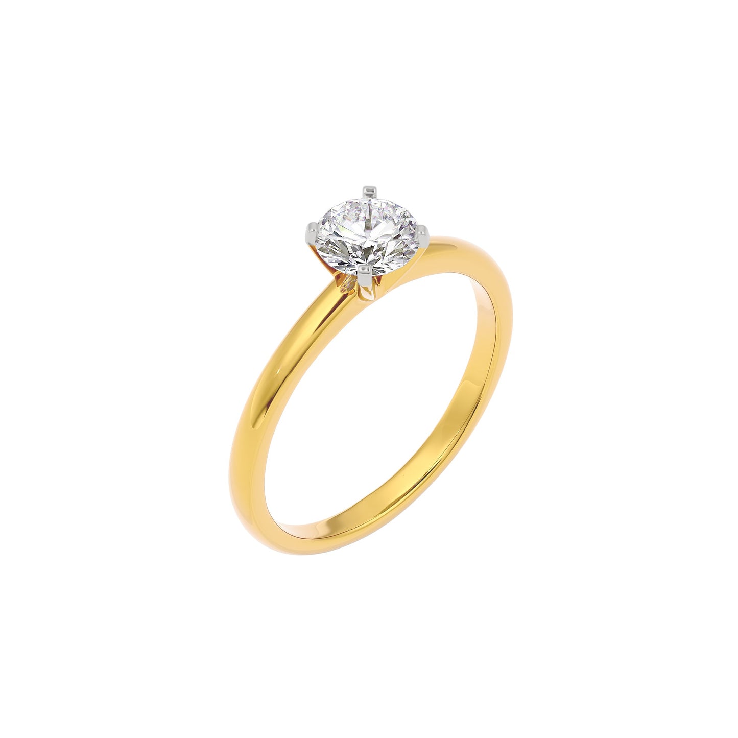 Emily Classic Round Diamond Ring 18 KT / Yellow Gold / 22