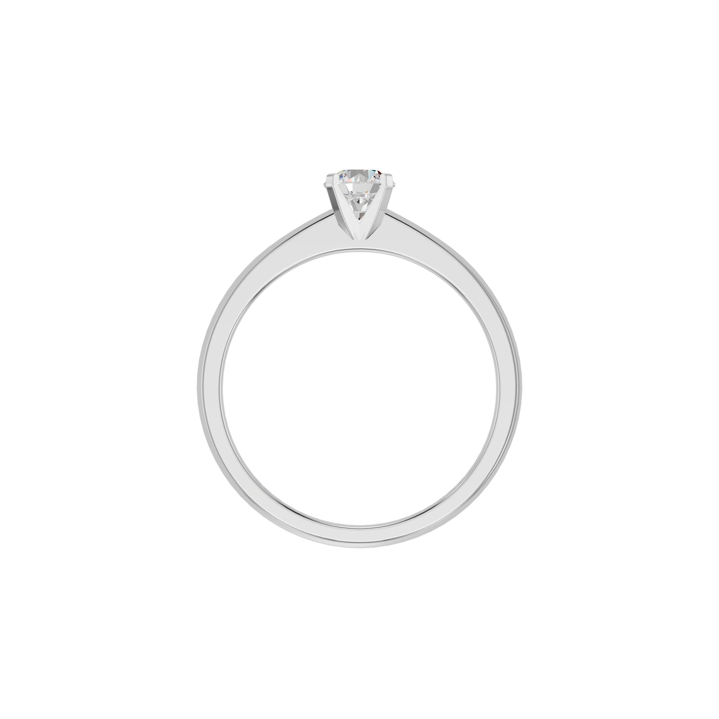 Emily Classic Round Diamond Ring 18 KT / White Gold / 18