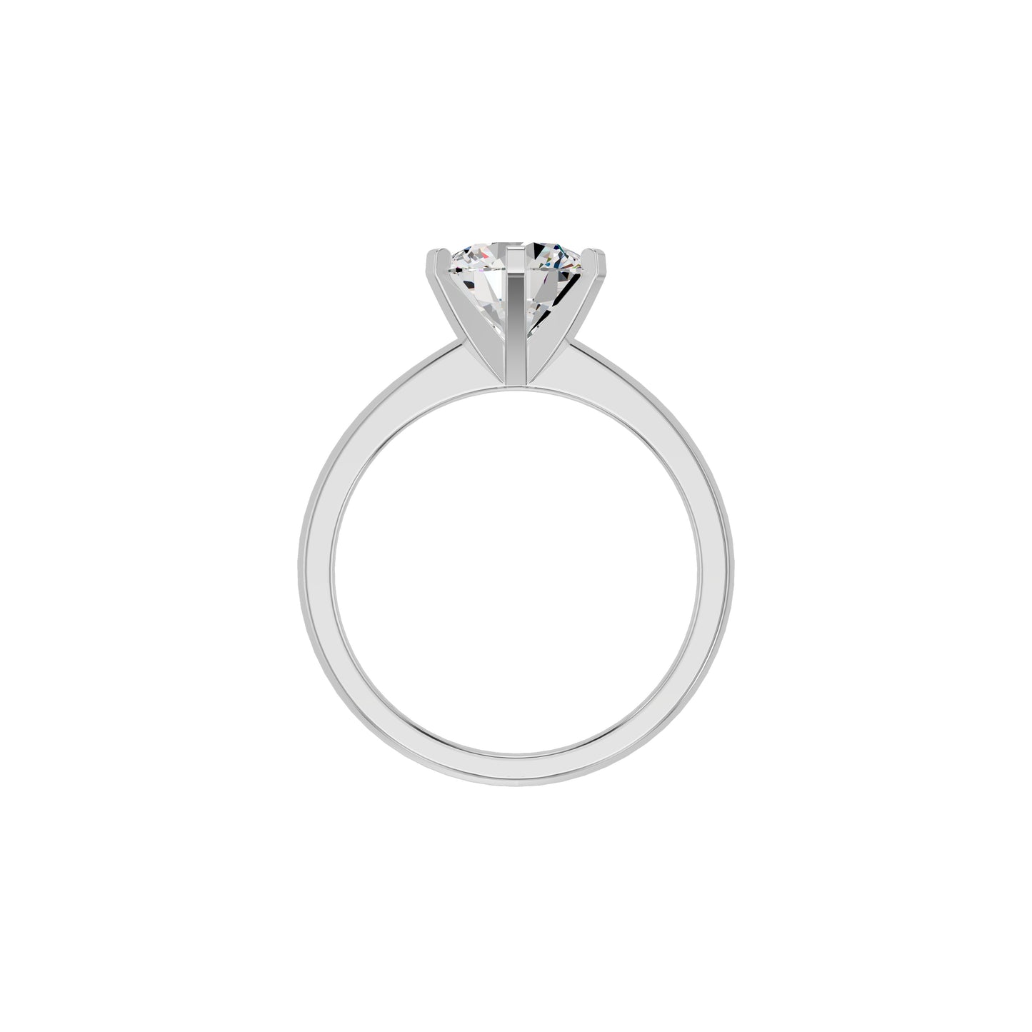 Contemporary Swirl Diamond Ring 18 KT / White Gold / 18