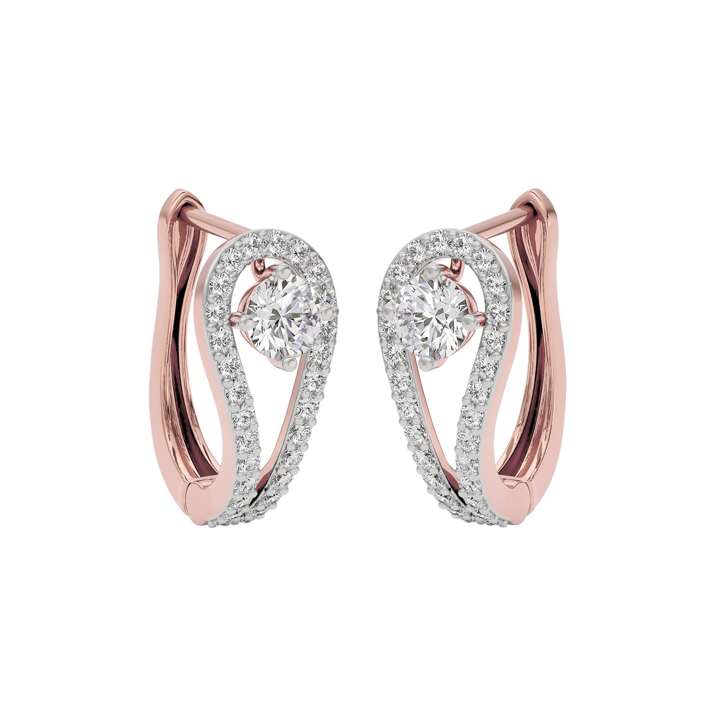 Majestic Melody Diamond Earrings 18 KT / Rose Gold