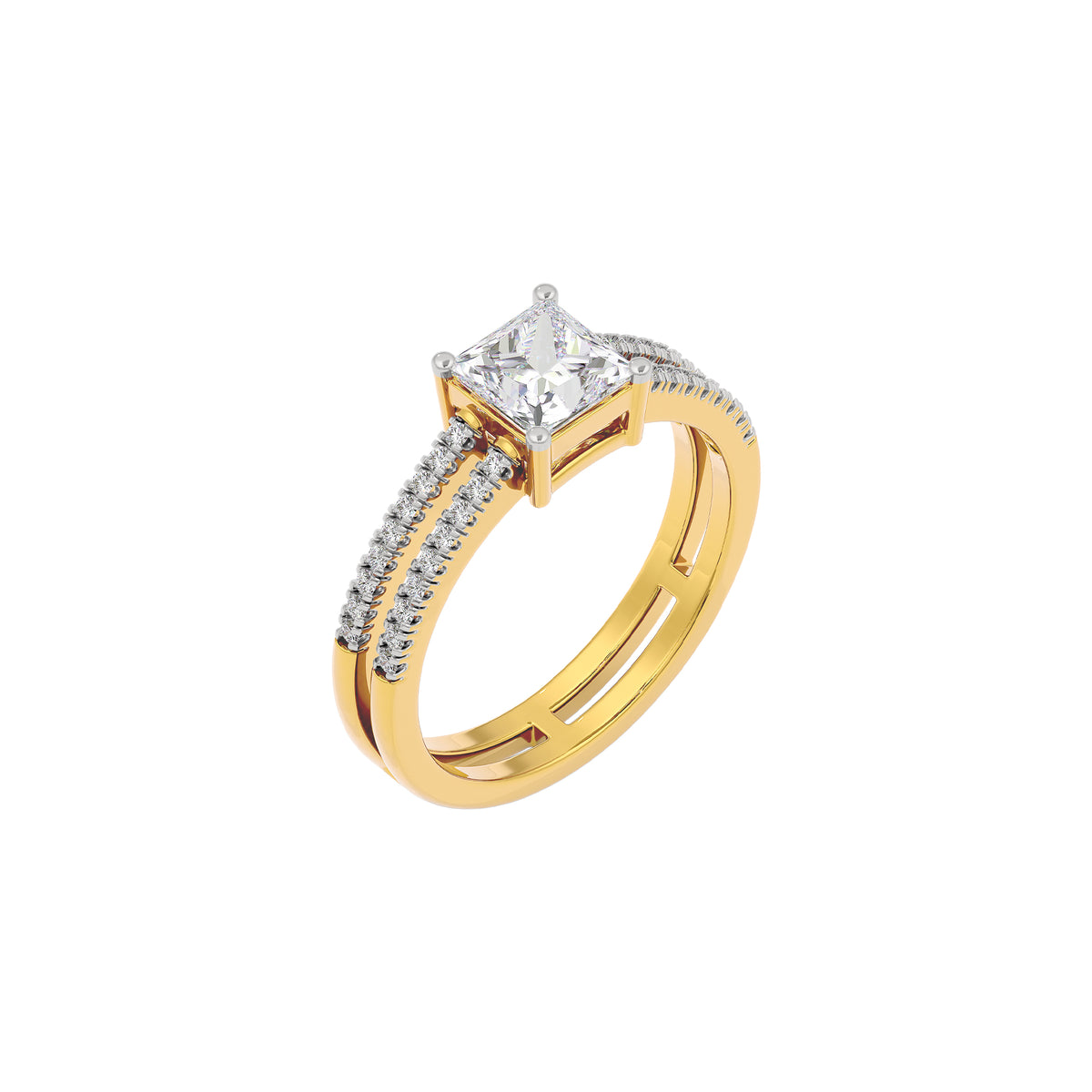 Opal Mist Diamond Ring 18 KT / Yellow Gold / 22