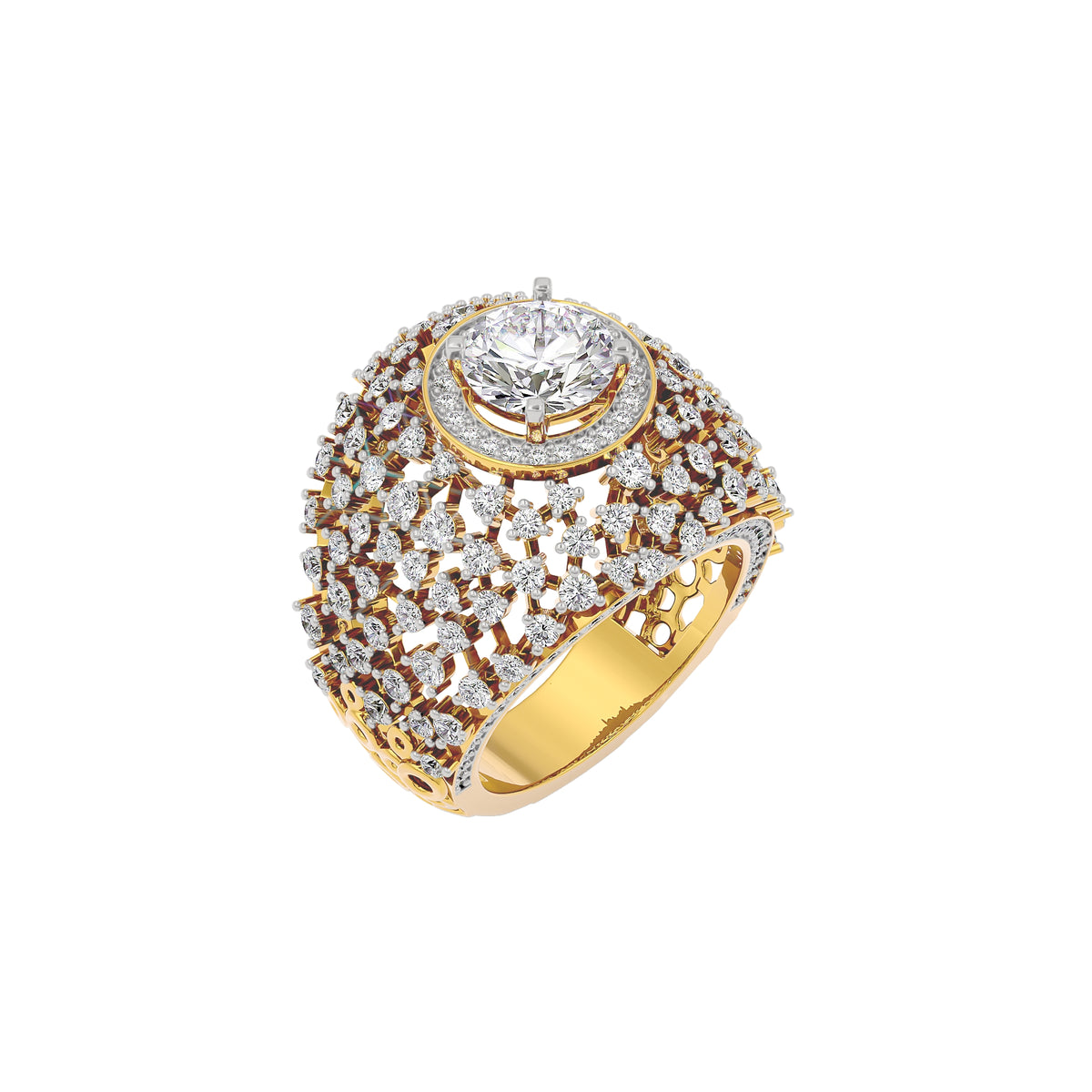 Serene Symphony Diamond Ring 18 KT / Yellow Gold / 22
