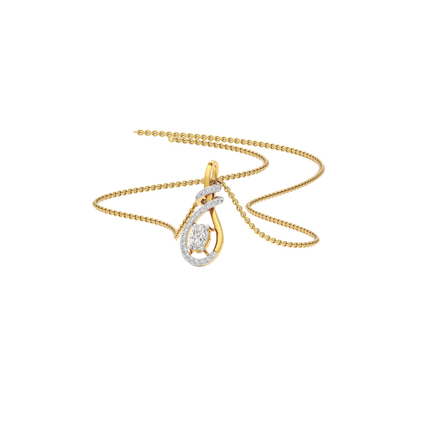 Golden Grace Diamond Pendant 18 KT / Yellow Gold