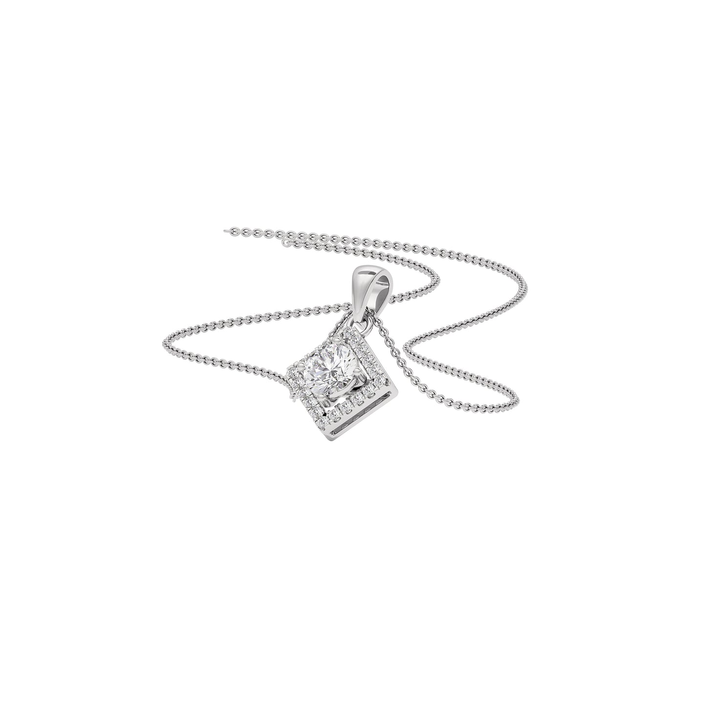 Opulent Whisper Diamond Pendant 18 KT / White Gold
