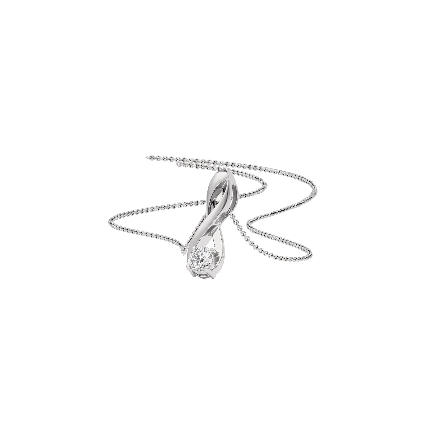 Glimmering Horizon Diamond Pendant 18 KT / White Gold