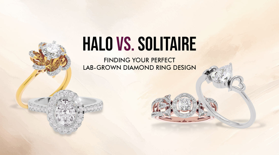 Halo vs. Solitaire: Find Your Perfect Lab grown Diamond Ring Design